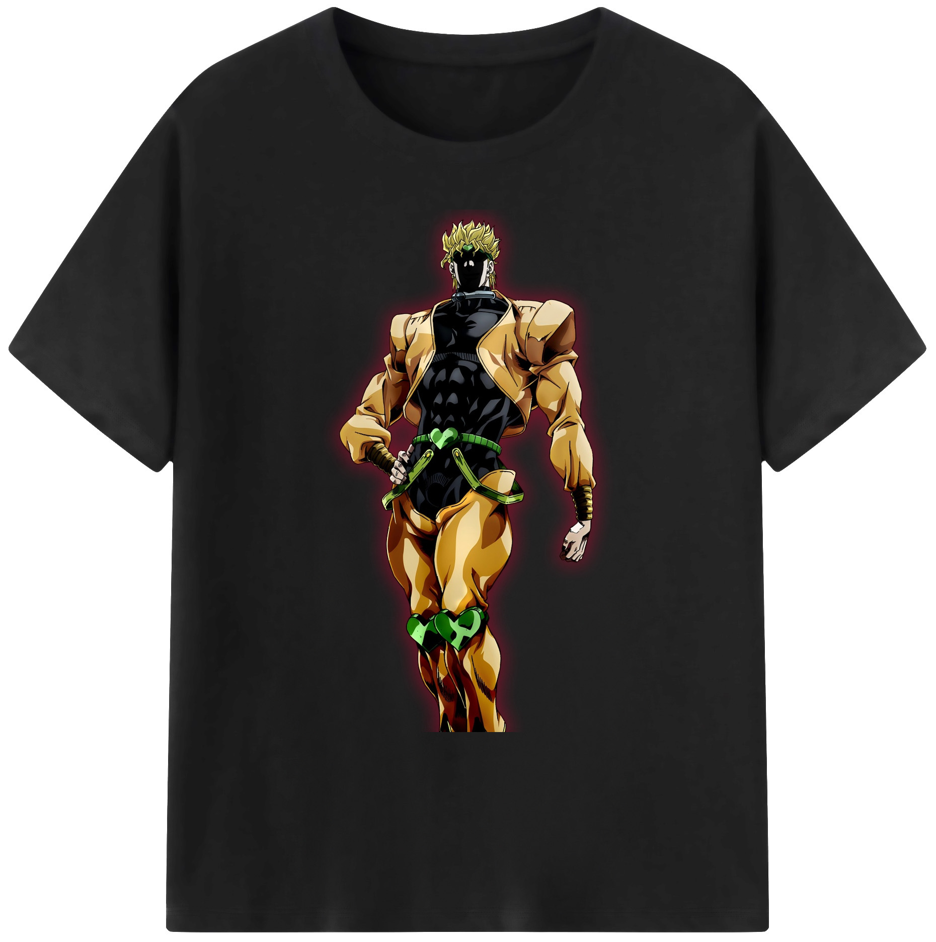 （画像用） ジョジョの奇妙な冒険 ディオ?ブランドー JoJo's Bizarre Adventure Dio Brando 綿100％ メンズ半袖Tシャツ｜肌触りやわらか＆通気性