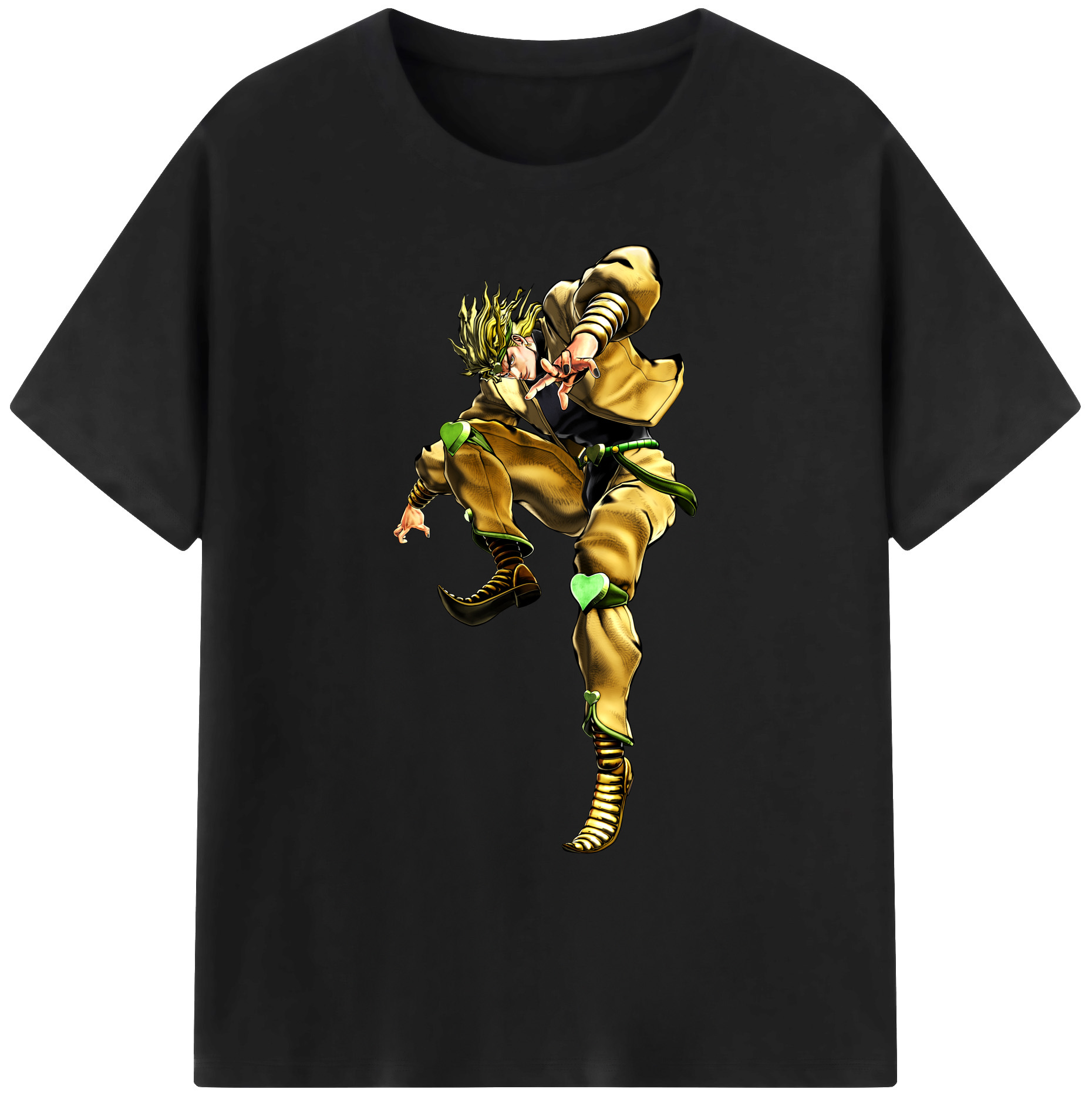 （画像用） ジョジョの奇妙な冒険 ディオ?ブランドー JoJo's Bizarre Adventure Dio Brando 綿100％ メンズ半袖Tシャツ｜肌触りやわらか＆通気性