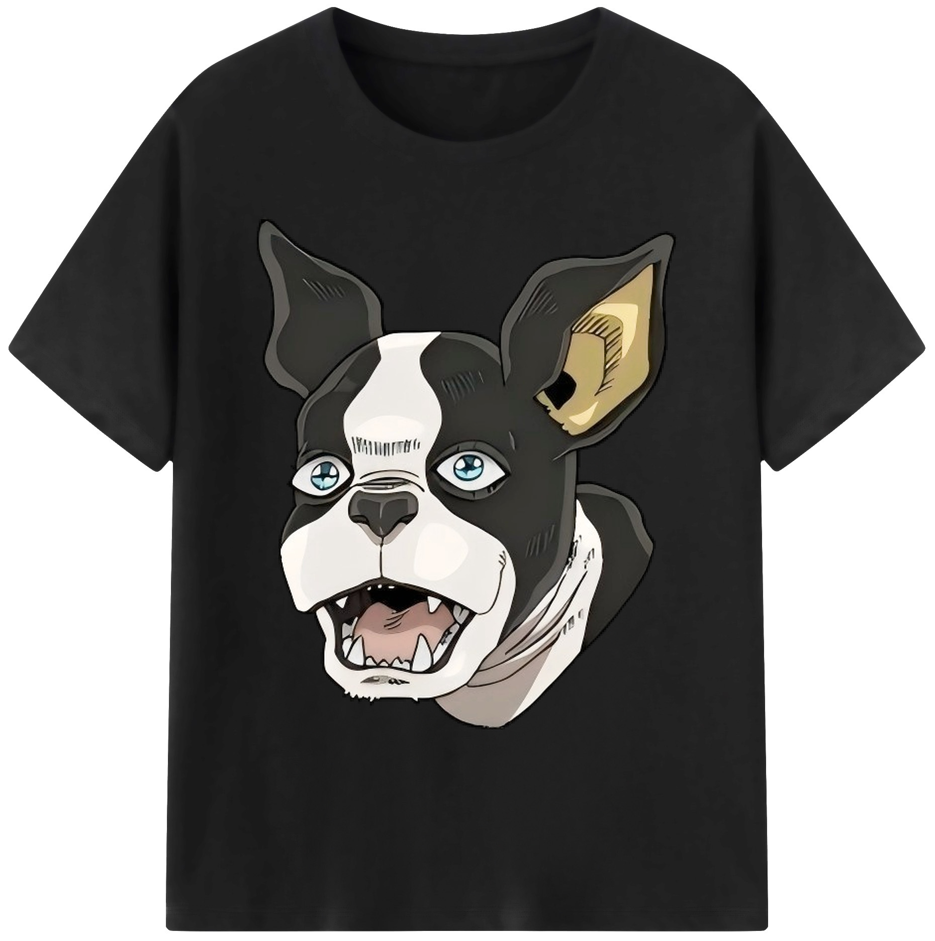 （画像用） ジョジョの奇妙な冒険 イギー JoJo's Bizarre Adventure Iggy 綿100％ メンズ半袖Tシャツ｜肌触りやわらか＆通気性