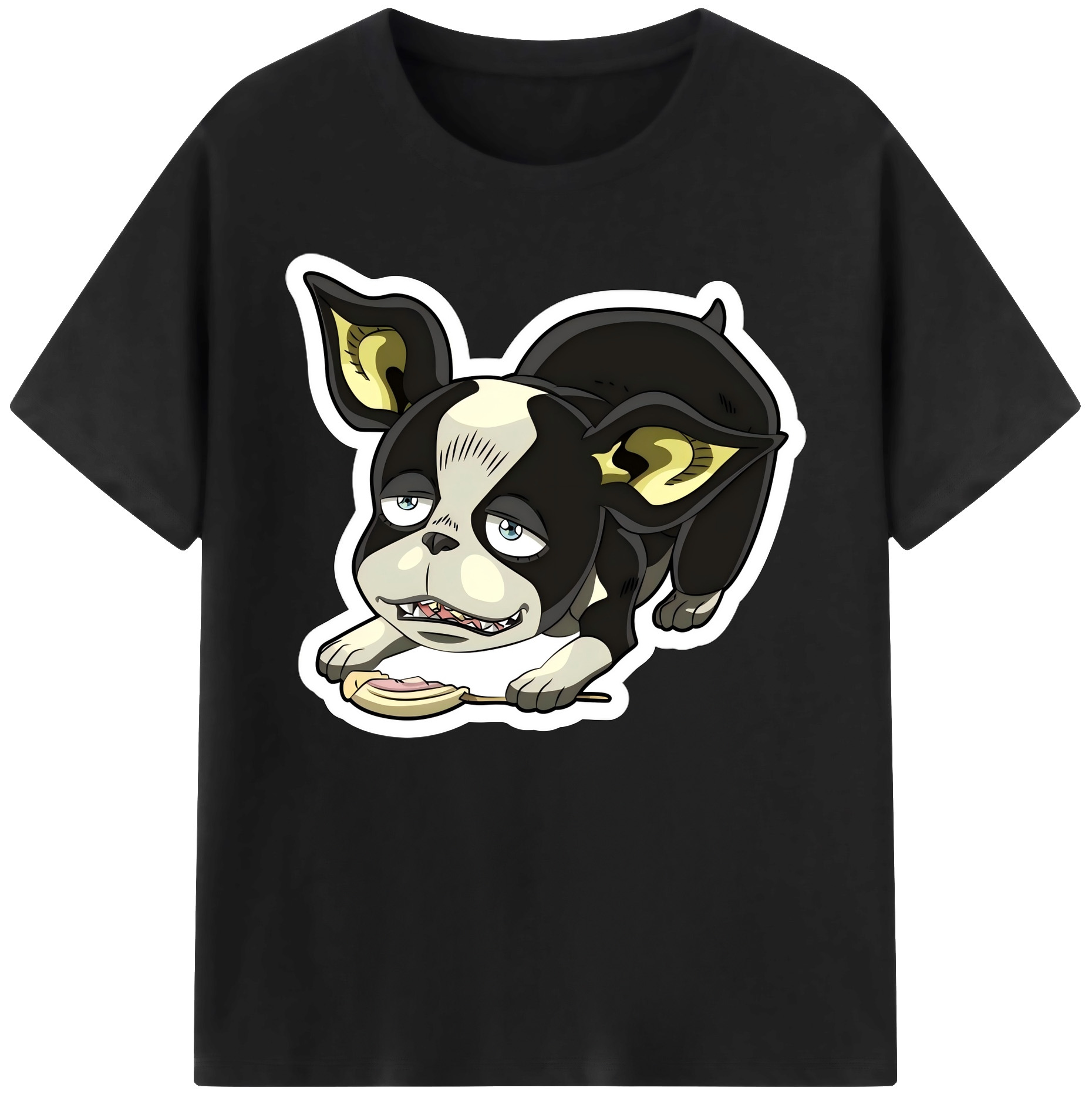 （画像用） ジョジョの奇妙な冒険 イギー JoJo's Bizarre Adventure Iggy 綿100％ メンズ半袖Tシャツ｜肌触りやわらか＆通気性