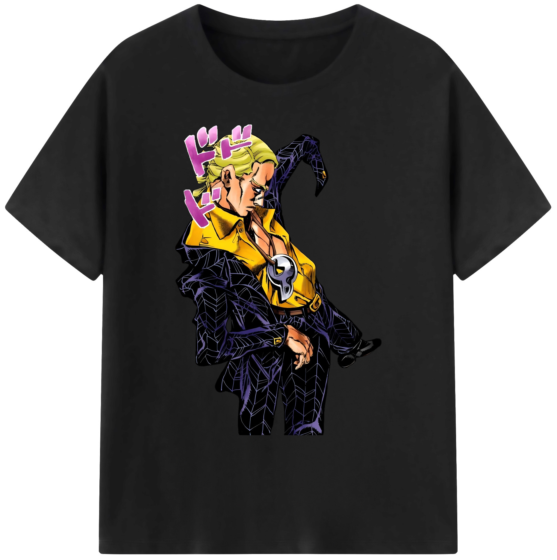 （画像用） ジョジョの奇妙な冒険 プロシュート JoJo's Bizarre Adventure Prosciutto 綿100％ メンズ半袖Tシャツ｜肌触りやわらか＆通気性