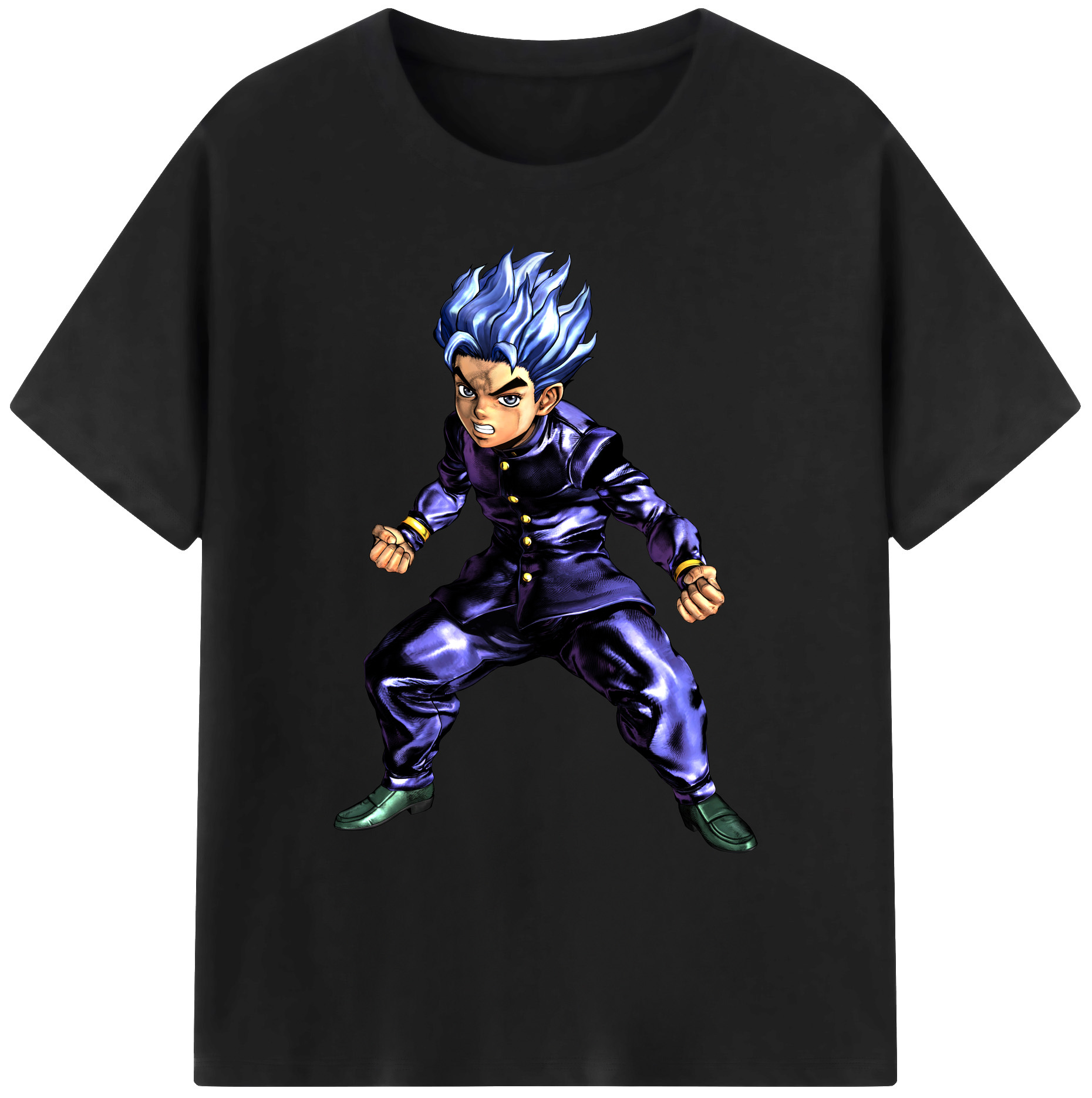 （画像用） ジョジョの奇妙な冒険 広瀨康一 JoJo's Bizarre Adventure Hirose Koichi 綿100％ メンズ半袖Tシャツ｜肌触りやわらか＆通気性