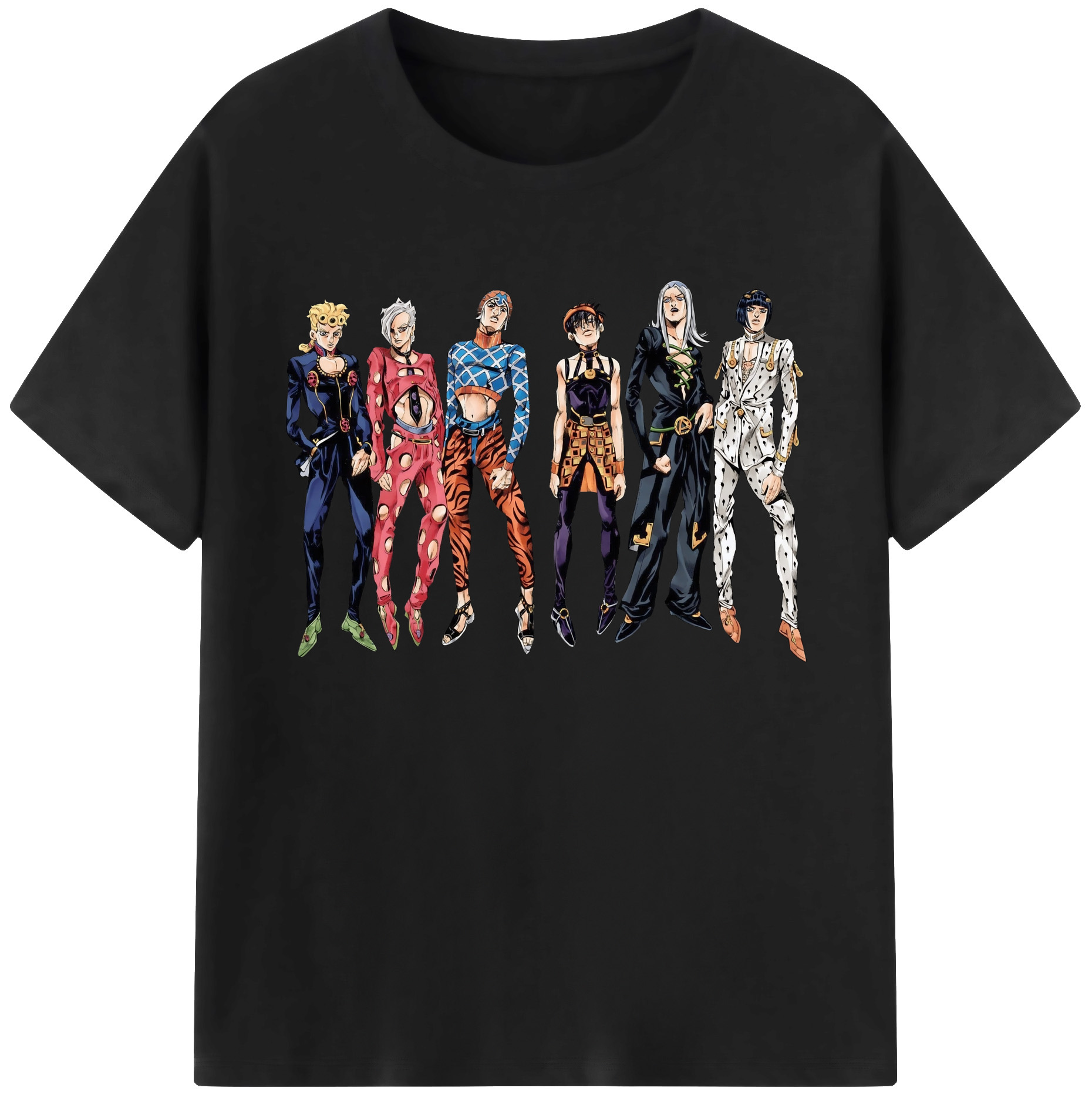 （画像用） ジョジョの奇妙な冒険 JoJo's Bizarre Adventure 綿100％ メンズ半袖Tシャツ｜肌触りやわらか＆通気性