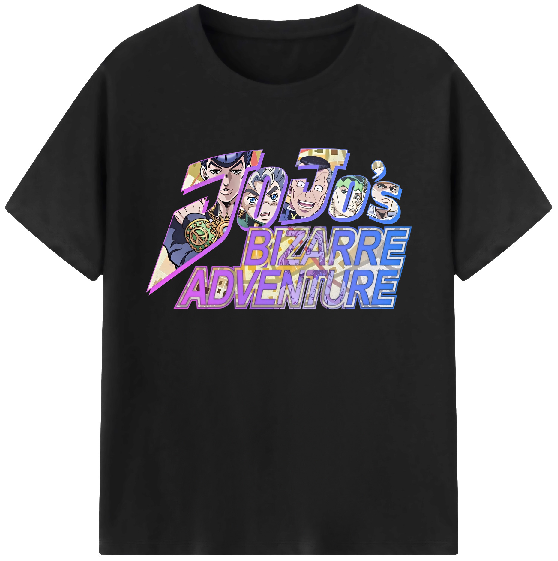 （画像用） ジョジョの奇妙な冒険 JoJo's Bizarre Adventure 綿100％ メンズ半袖Tシャツ｜肌触りやわらか＆通気性