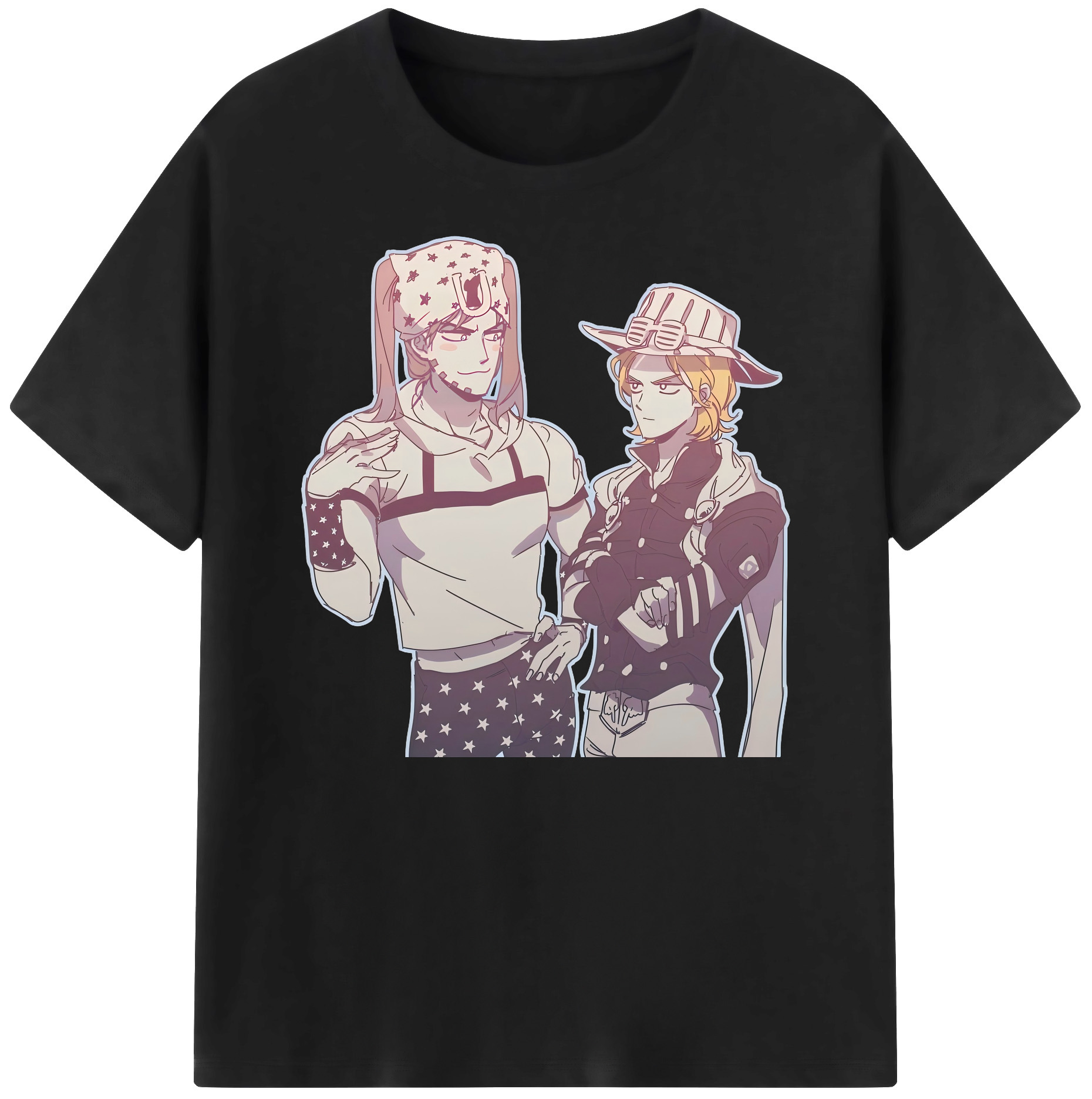 （画像用） ジョジョの奇妙な冒険 JoJo's Bizarre Adventure 綿100％ メンズ半袖Tシャツ｜肌触りやわらか＆通気性