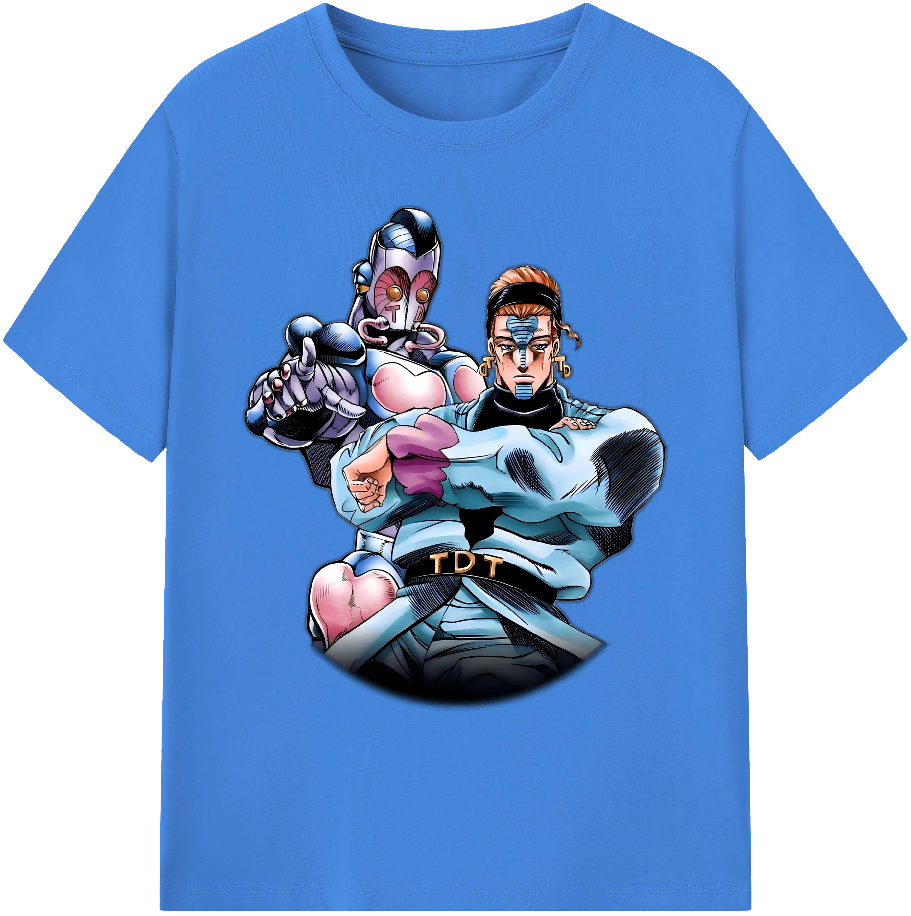 （画像用） ジョジョの奇妙な冒険 ひがしかた じょうすけ JoJo's Bizarre Adventure Higashikata Josuke 綿100％ メンズ半袖Tシャツ｜肌触りやわらか＆通気性