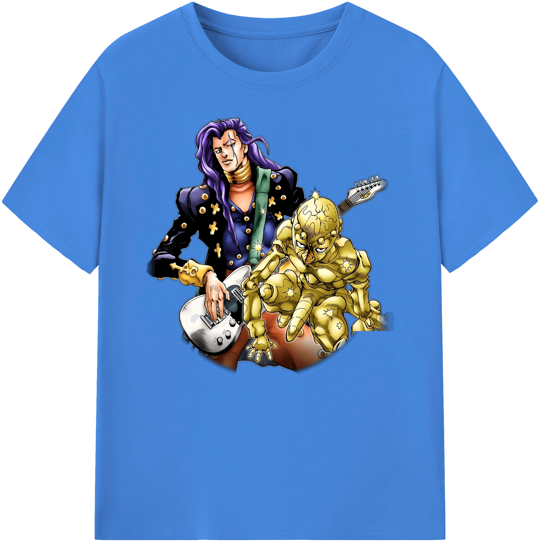 （画像用） ジョジョの奇妙な冒険 おといし あきら JoJo's Bizarre Adventure Akira Otoishi 綿100％ メンズ半袖Tシャツ｜肌触りやわらか＆通気性