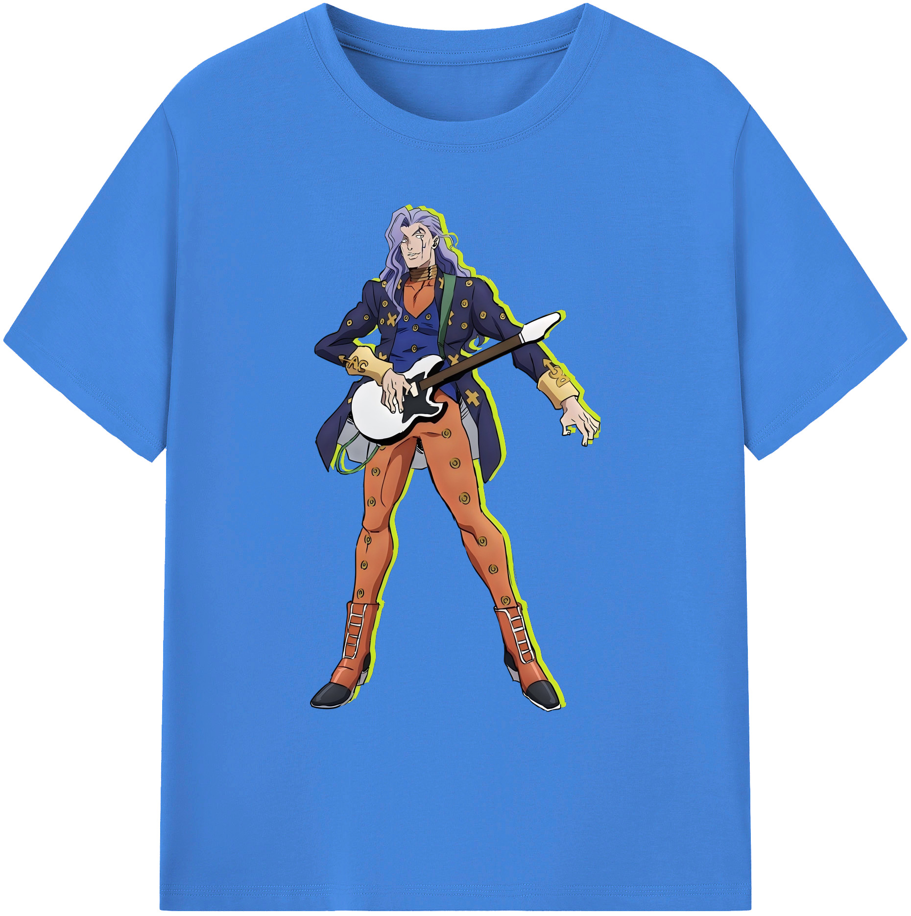 （画像用） ジョジョの奇妙な冒険 おといし あきら JoJo's Bizarre Adventure Akira Otoishi 綿100％ メンズ半袖Tシャツ｜肌触りやわらか＆通気性