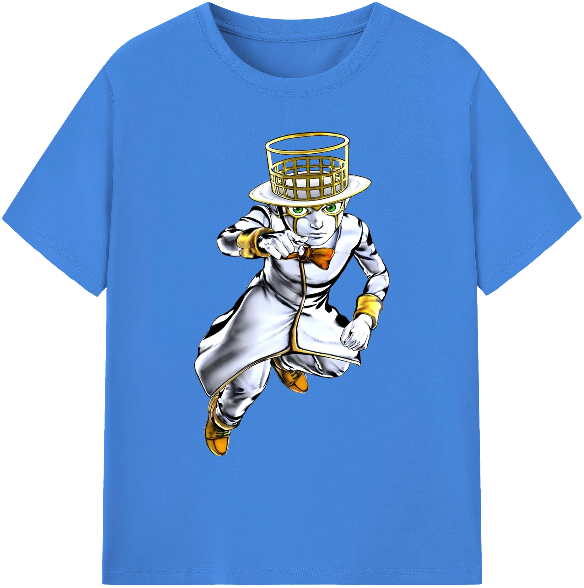（画像用） ジョジョの奇妙な冒険 岸辺 露伴（きしべ ろはん） JoJo's Bizarre Adventure Rohan Kishibe 綿100％ メンズ半袖Tシャツ｜肌触りやわらか＆通気性