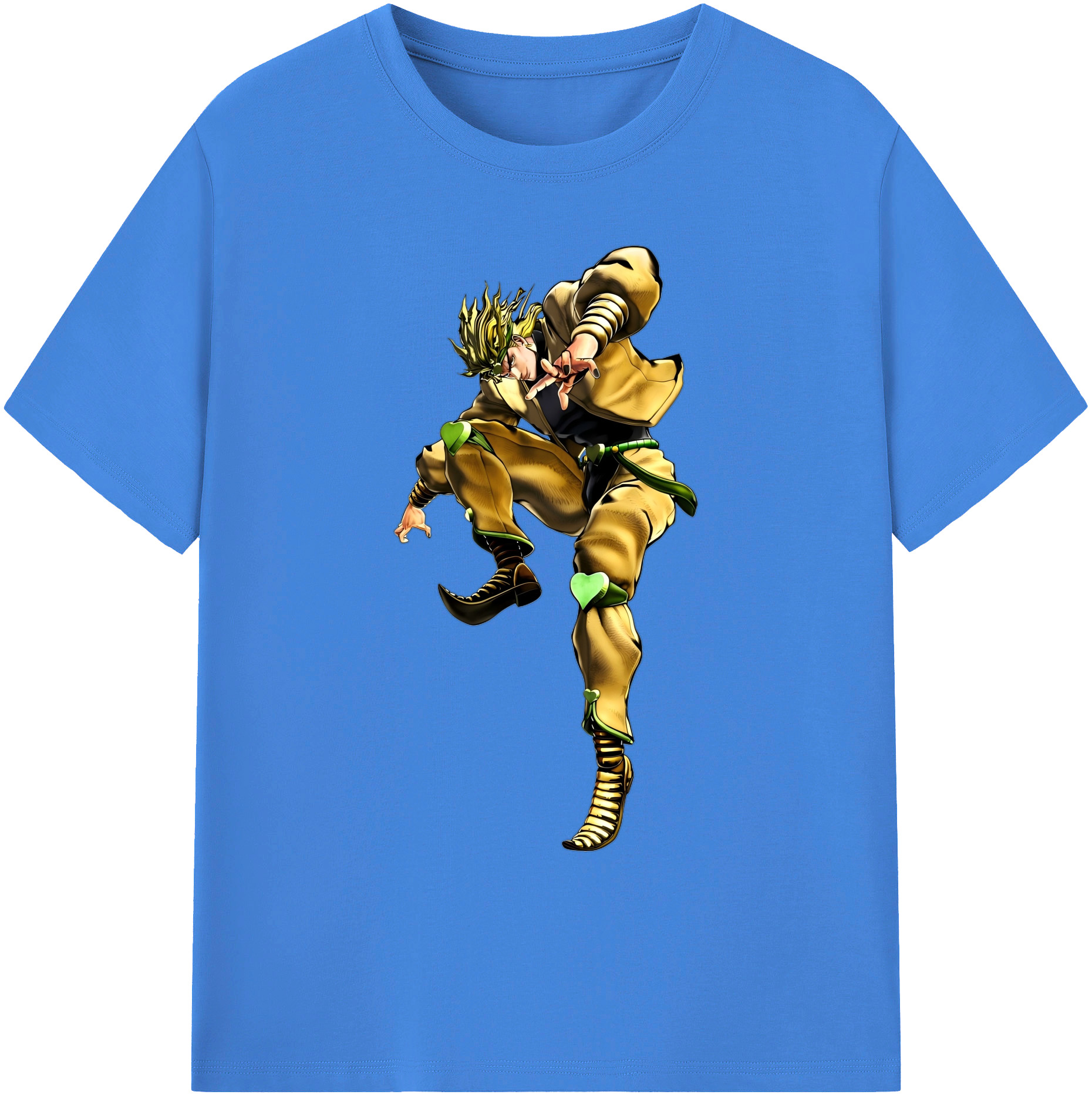 （画像用） ジョジョの奇妙な冒険 ディオ?ブランドー JoJo's Bizarre Adventure Dio Brando 綿100％ メンズ半袖Tシャツ｜肌触りやわらか＆通気性