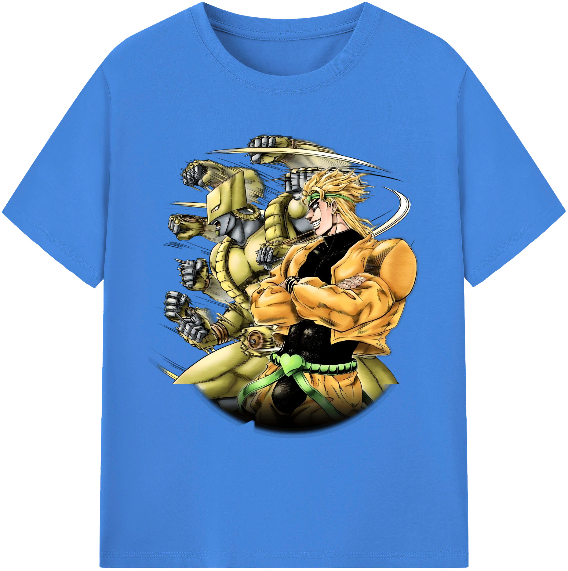 （画像用） ジョジョの奇妙な冒険 ディオ?ブランドー JoJo's Bizarre Adventure Dio Brando 綿100％ メンズ半袖Tシャツ｜肌触りやわらか＆通気性