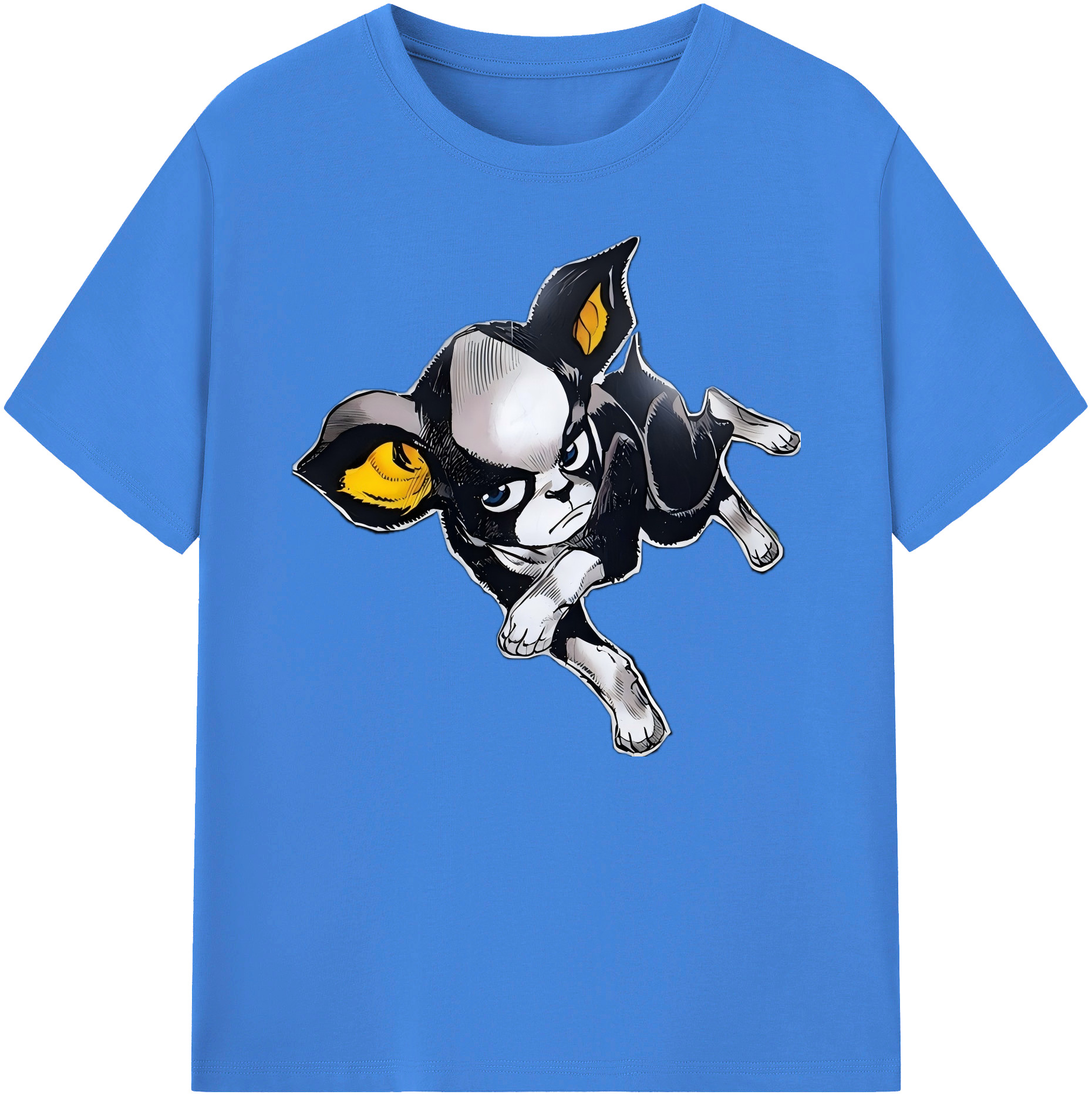 （画像用） ジョジョの奇妙な冒険 イギー JoJo's Bizarre Adventure Iggy 綿100％ メンズ半袖Tシャツ｜肌触りやわらか＆通気性