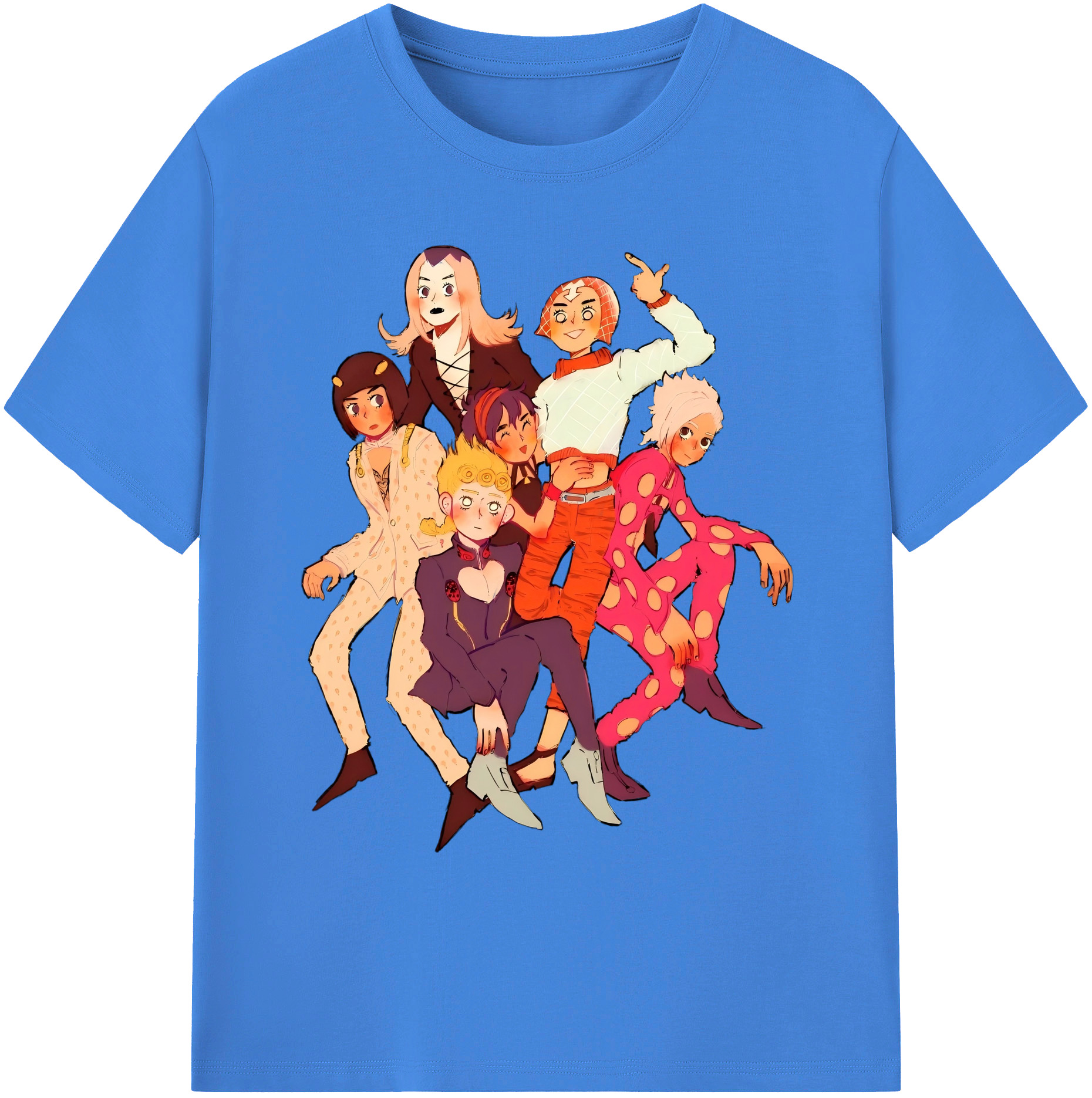 （画像用） ジョジョの奇妙な冒険 JoJo's Bizarre Adventure 綿100％ メンズ半袖Tシャツ｜肌触りやわらか＆通気性