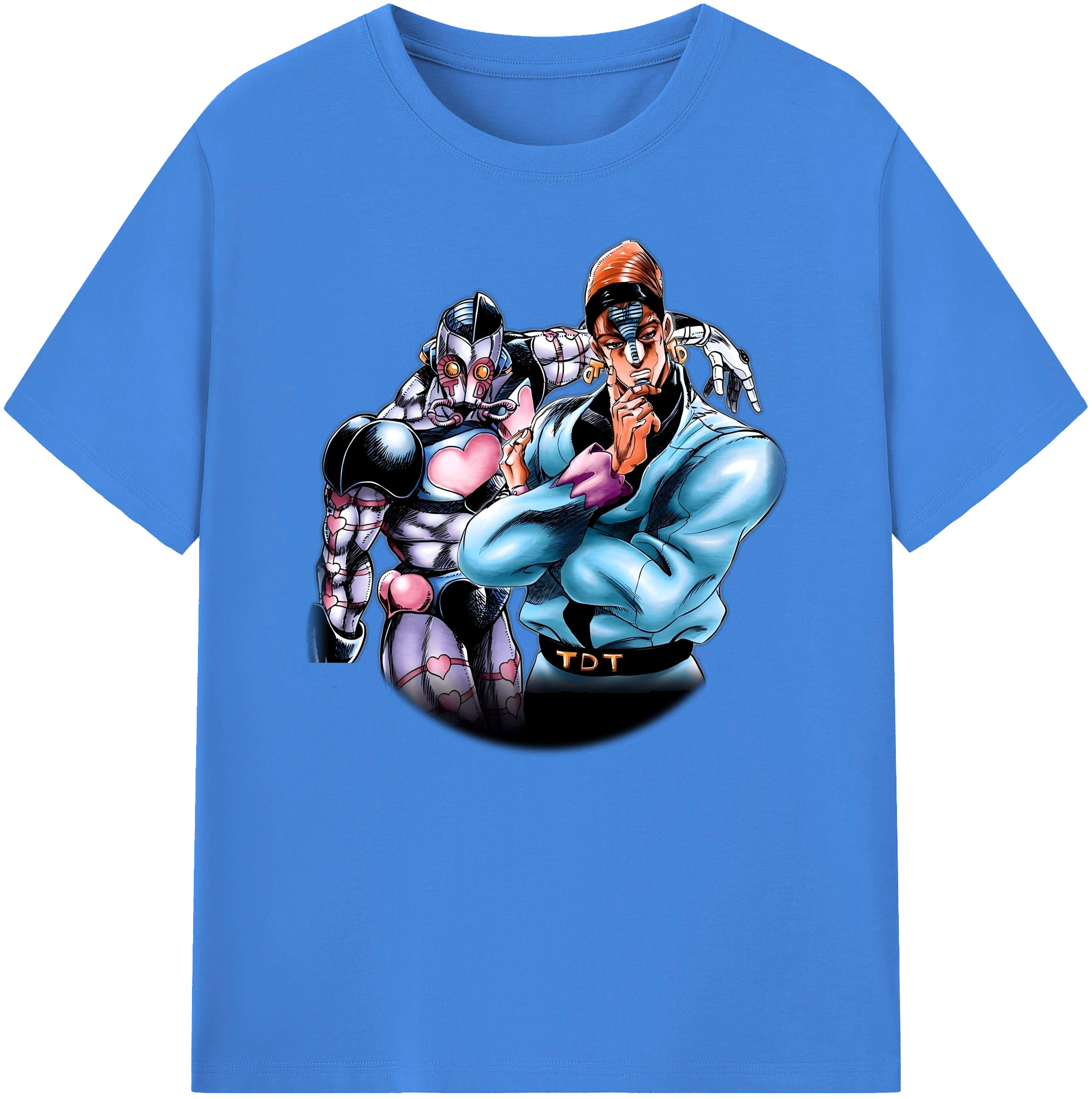 （画像用） ジョジョの奇妙な冒険 ひがしかた じょうすけ JoJo's Bizarre Adventure Higashikata Josuke 綿100％ メンズ半袖Tシャツ｜肌触りやわらか＆通気性