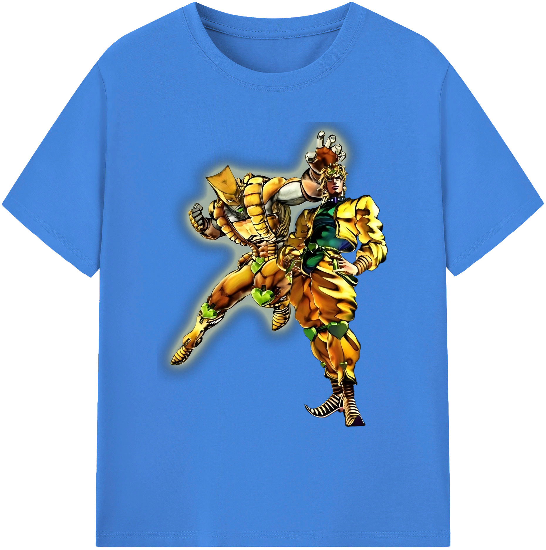 （画像用） ジョジョの奇妙な冒険 ディオ?ブランドー JoJo's Bizarre Adventure Dio Brando 綿100％ メンズ半袖Tシャツ｜肌触りやわらか＆通気性