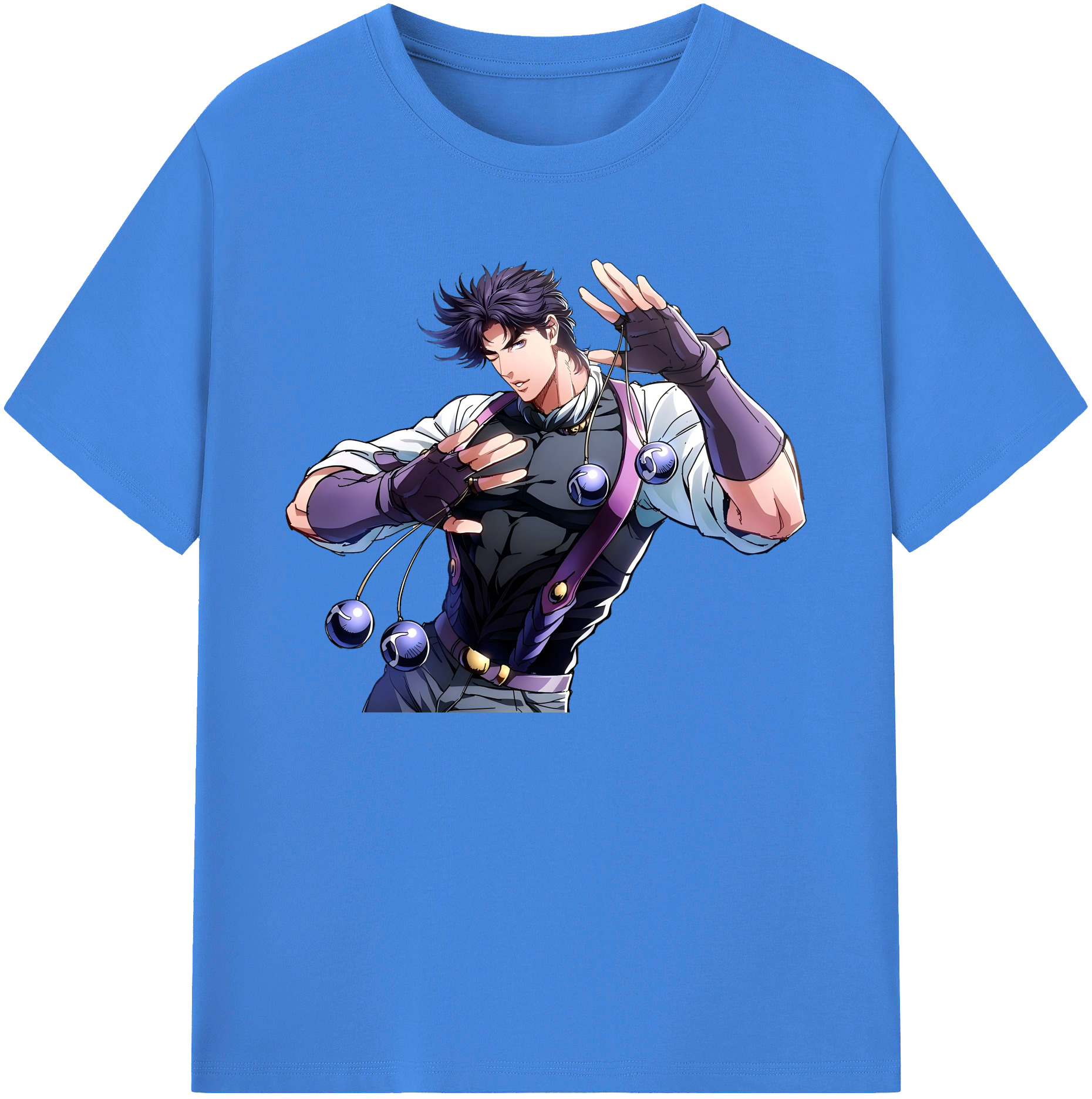 （画像用） ジョジョの奇妙な冒険 JoJo's Bizarre Adventure 綿100％ メンズ半袖Tシャツ｜肌触りやわらか＆通気性