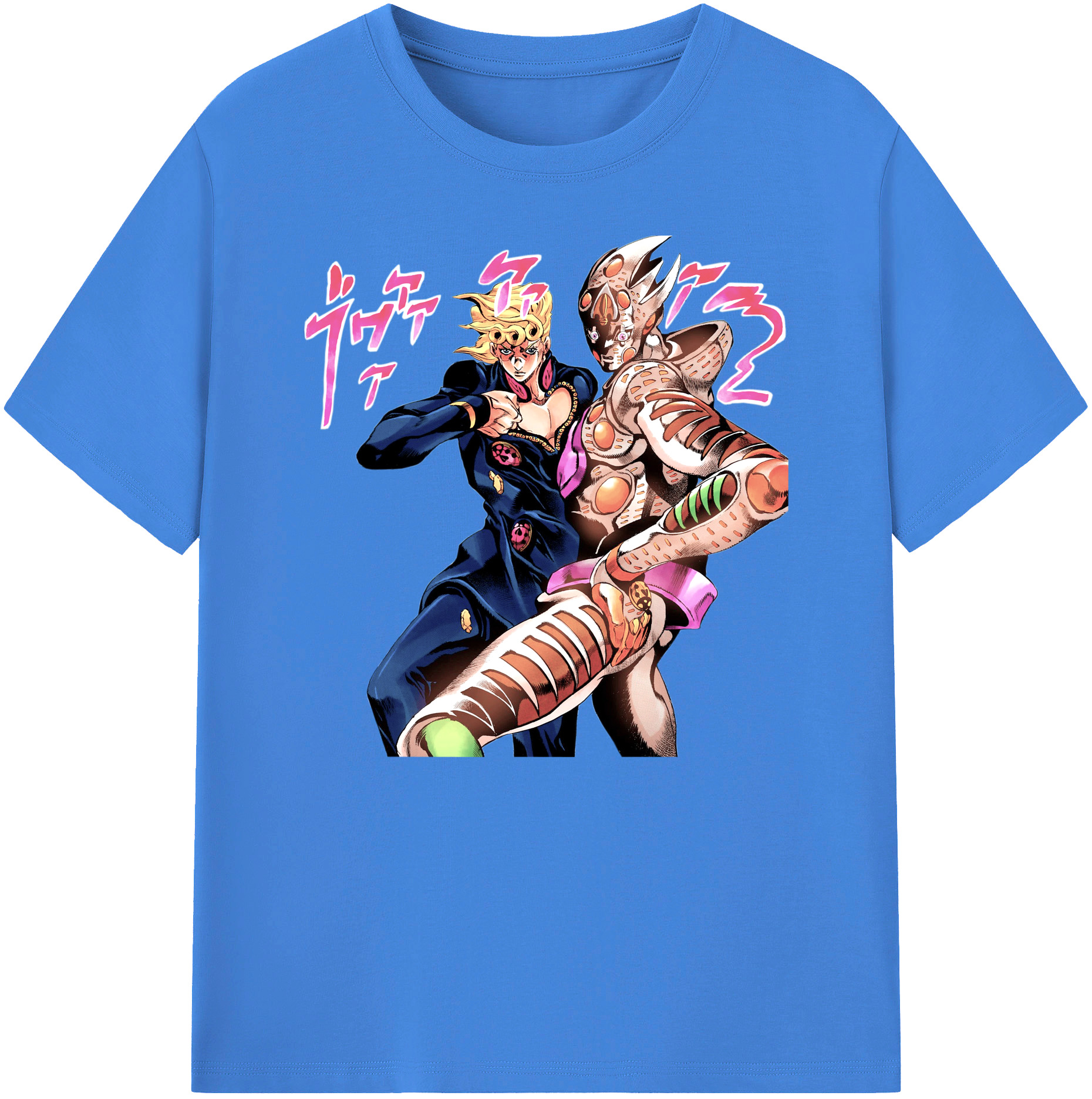 （画像用） ジョジョの奇妙な冒険 ジョルノ?ジョバァーナ JoJo's Bizarre Adventure Giorno Giovanna 綿100％ メンズ半袖Tシャツ｜肌触りやわらか＆通気性