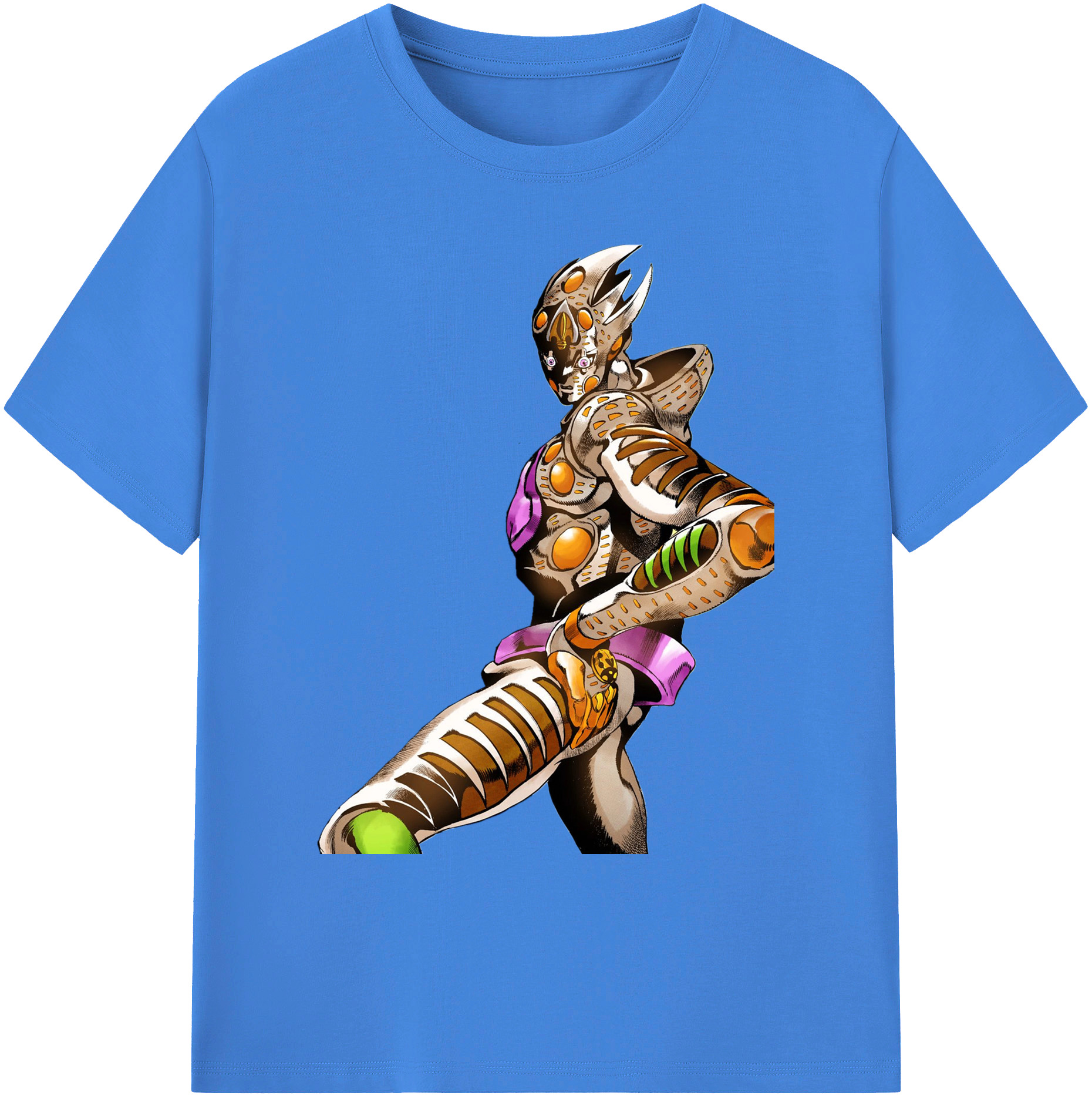 （画像用） ジョジョの奇妙な冒険 ジョルノ?ジョバァーナ JoJo's Bizarre Adventure Giorno Giovanna 綿100％ メンズ半袖Tシャツ｜肌触りやわらか＆通気性