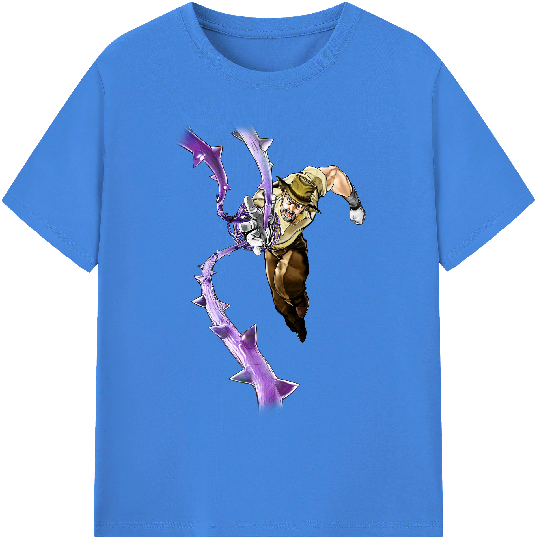 （画像用） ジョジョの奇妙な冒険 ジョセフ?ジョースター JoJo's Bizarre Adventure Joseph Joestar 綿100％ メンズ半袖Tシャツ｜肌触りやわらか＆通気性