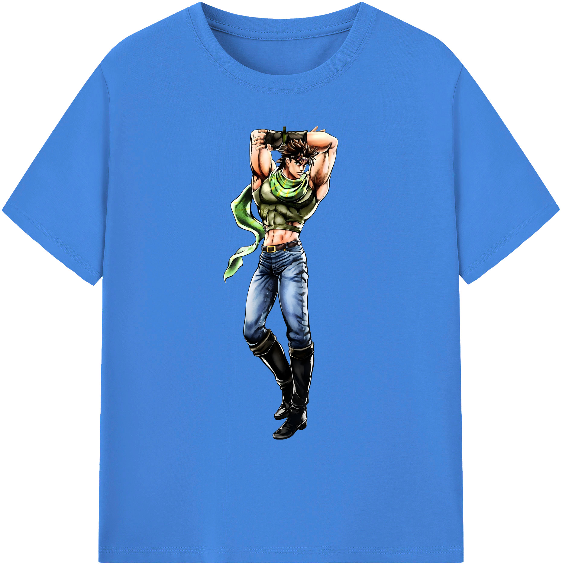 （画像用） ジョジョの奇妙な冒険 ジョセフ?ジョースター JoJo's Bizarre Adventure Joseph Joestar 綿100％ メンズ半袖Tシャツ｜肌触りやわらか＆通気性