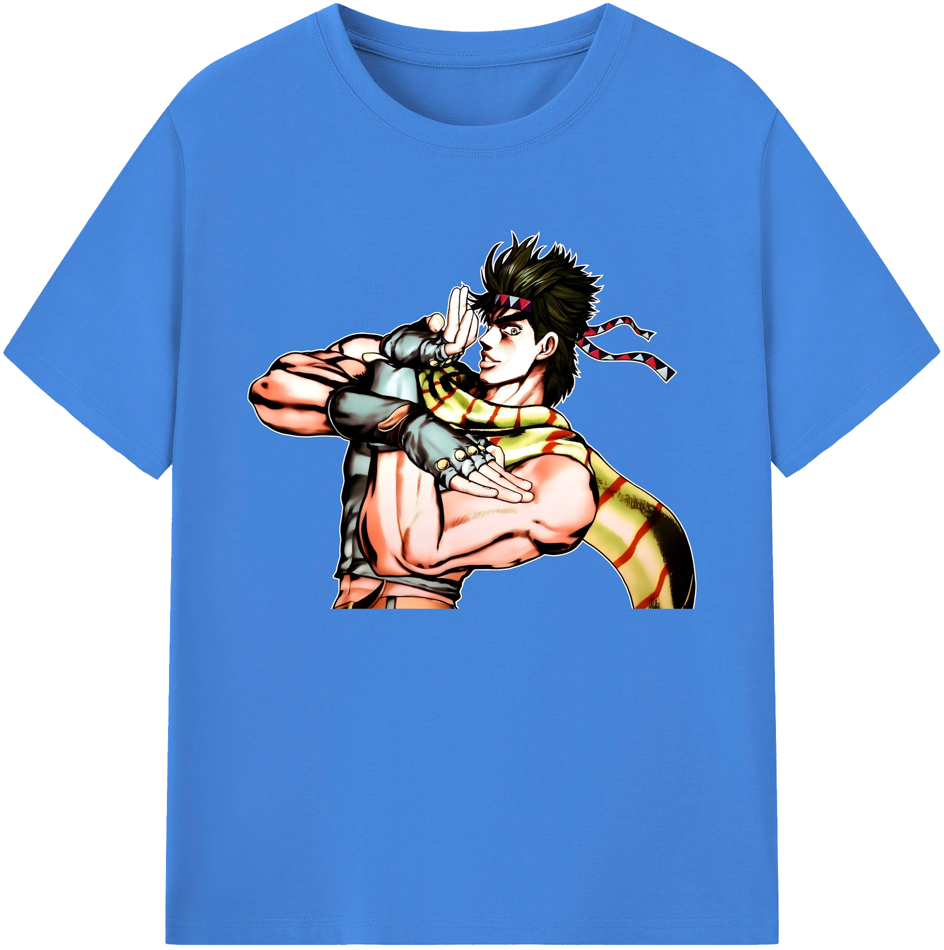 （画像用） ジョジョの奇妙な冒険 ジョセフ?ジョースター JoJo's Bizarre Adventure Joseph Joestar 綿100％ メンズ半袖Tシャツ｜肌触りやわらか＆通気性