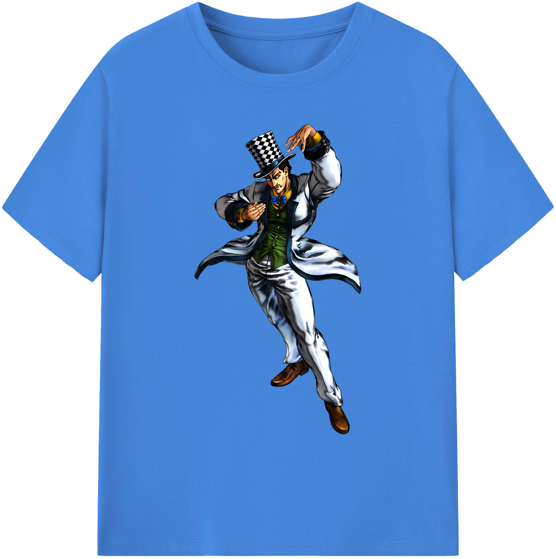 （画像用） ジョジョの奇妙な冒険 ウィル?アントニオ?ツェペリ JoJo's Bizarre Adventure Will Anthonio Zeppeli 綿100％ メンズ半袖Tシャツ｜肌触りやわらか＆通気性