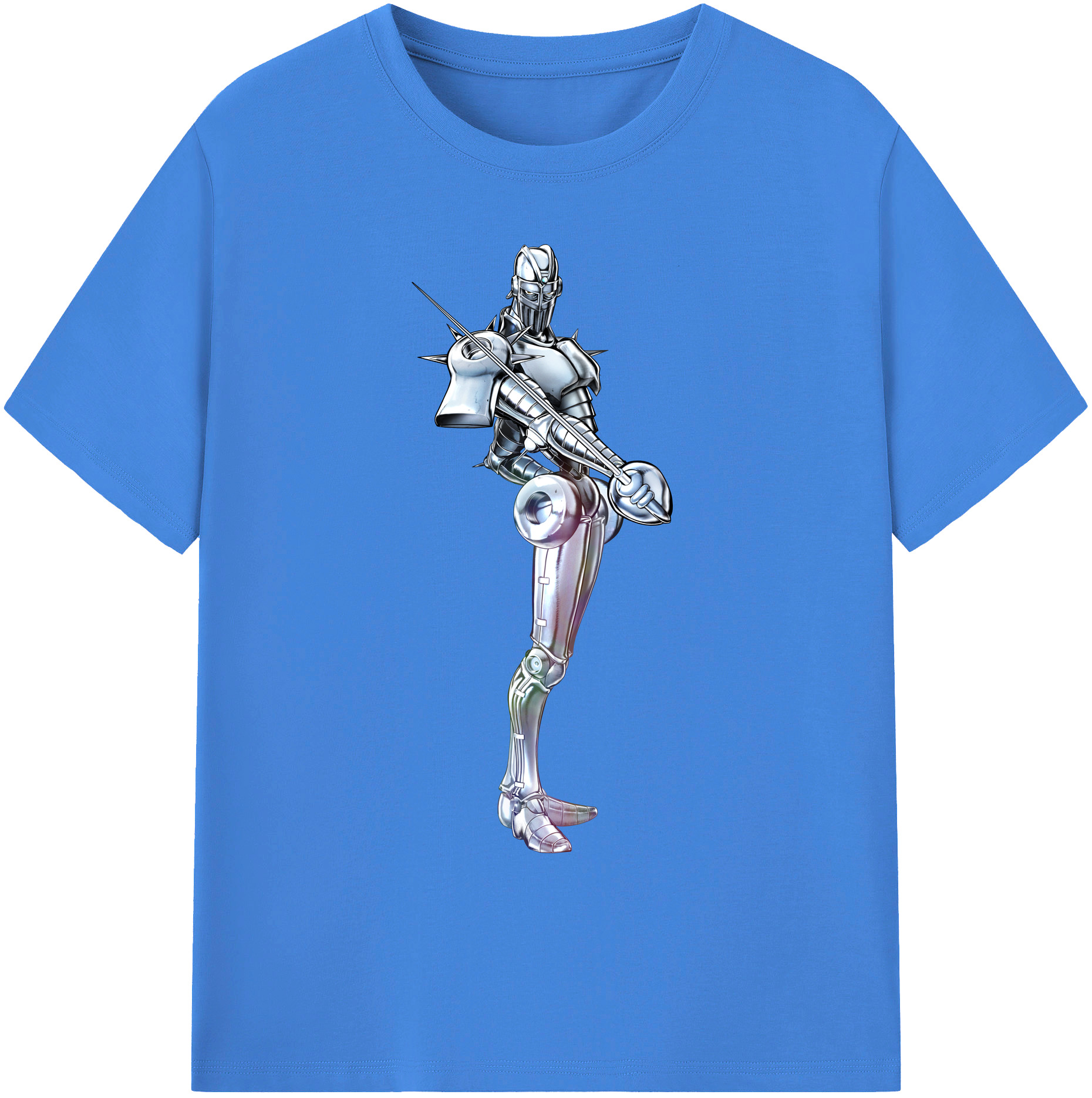 （画像用） ジョジョの奇妙な冒険 ジャン＝ピエール?ポルナレフ JoJo's Bizarre Adventure Jan Pierre Polnareff 綿100％ メンズ半袖Tシャツ｜肌触りやわらか＆通気性