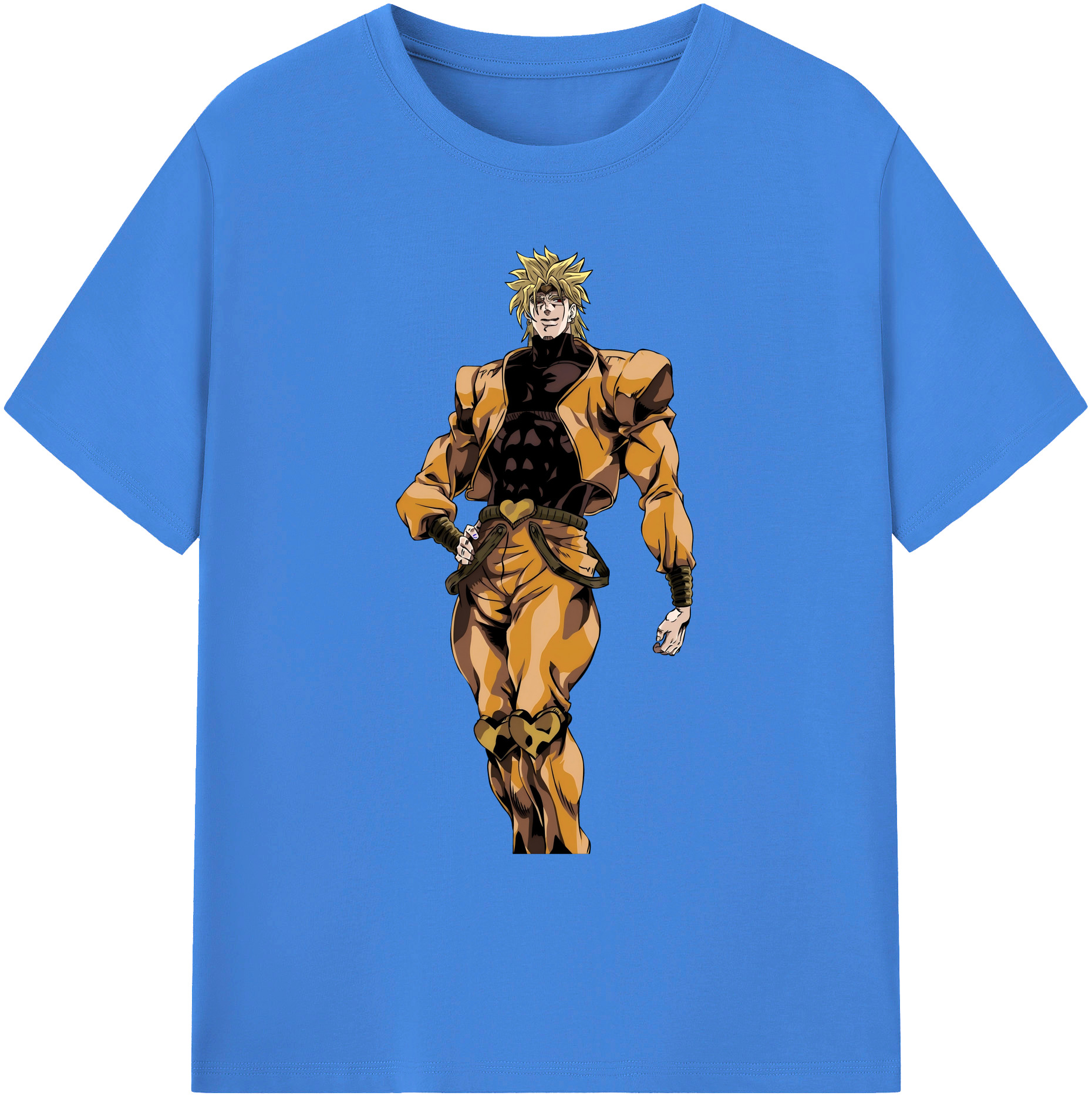 （画像用） ジョジョの奇妙な冒険 ディオ?ブランドー JoJo's Bizarre Adventure Dio Brando 綿100％ メンズ半袖Tシャツ｜肌触りやわらか＆通気性