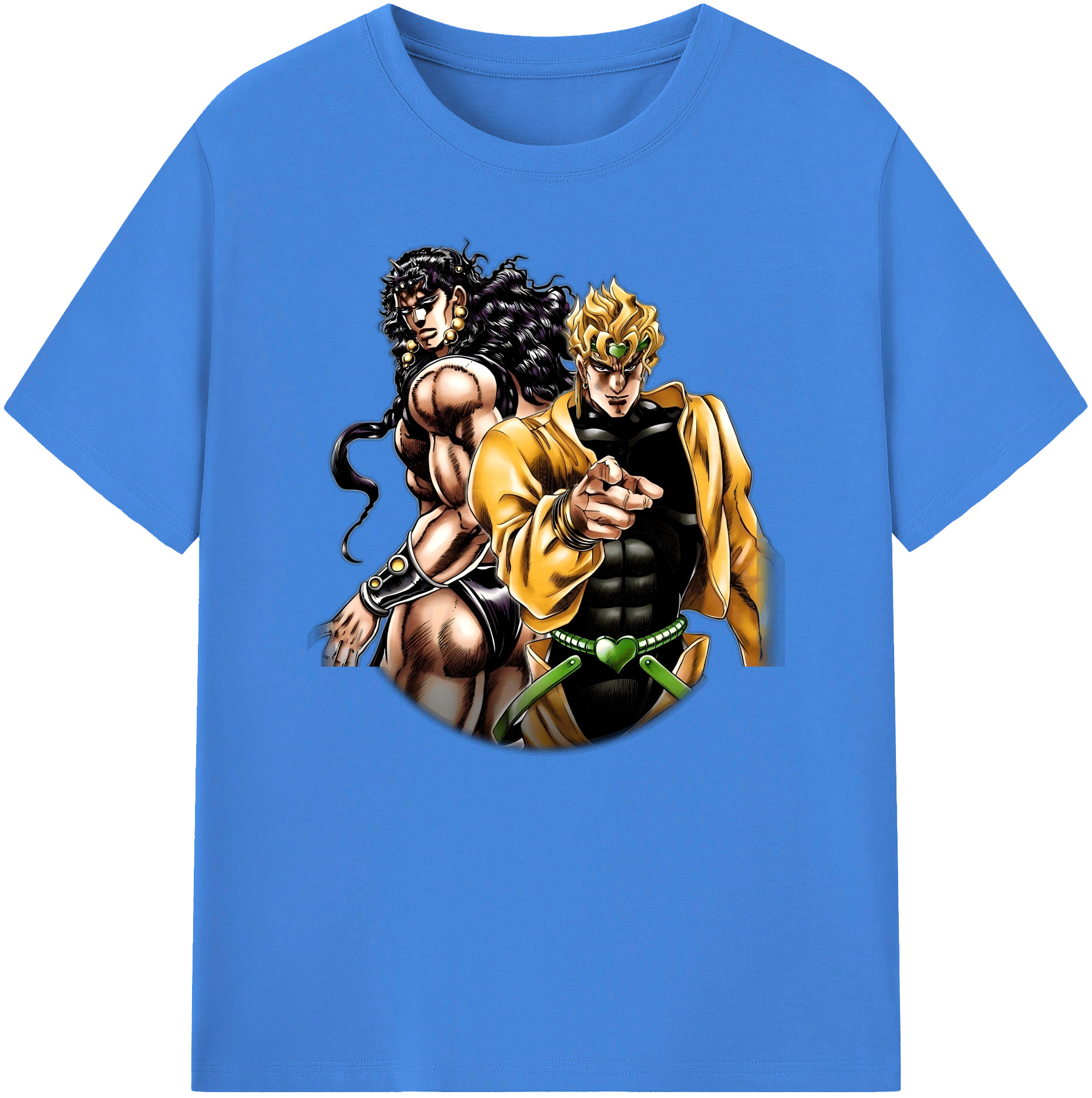 （画像用） ジョジョの奇妙な冒険 ディオ?ブランドー JoJo's Bizarre Adventure Dio Brando 綿100％ メンズ半袖Tシャツ｜肌触りやわらか＆通気性