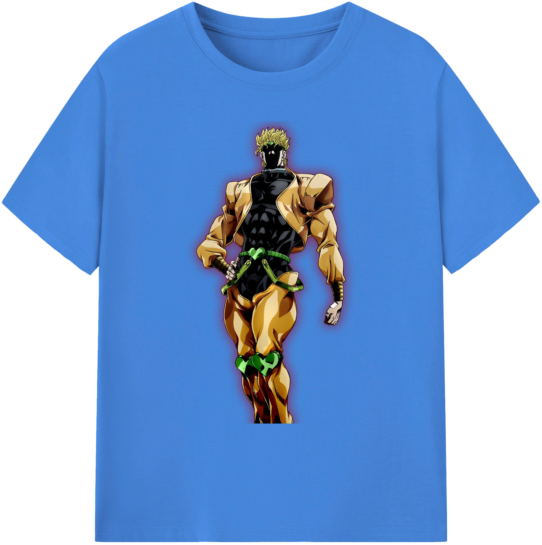 （画像用） ジョジョの奇妙な冒険 ディオ?ブランドー JoJo's Bizarre Adventure Dio Brando 綿100％ メンズ半袖Tシャツ｜肌触りやわらか＆通気性