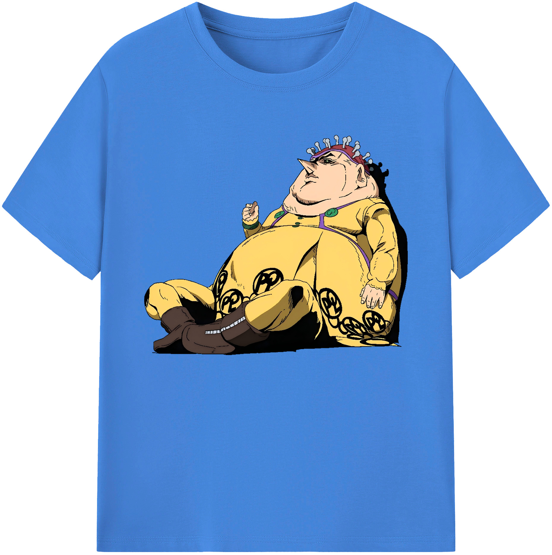 （画像用） ジョジョの奇妙な冒険 ポルポ JoJo's Bizarre Adventure Polpo 綿100％ メンズ半袖Tシャツ｜肌触りやわらか＆通気性