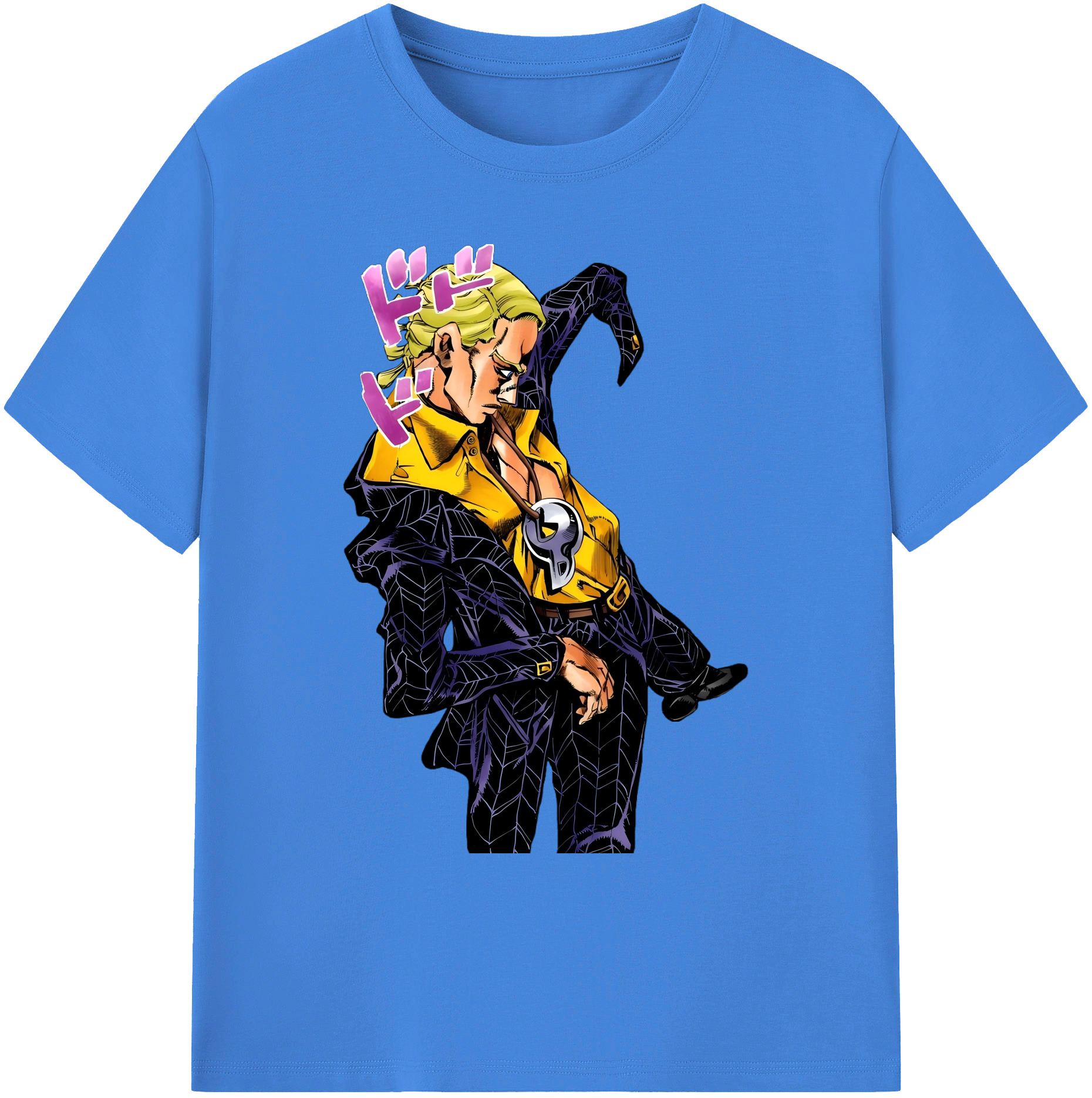 （画像用） ジョジョの奇妙な冒険 プロシュート JoJo's Bizarre Adventure Prosciutto 綿100％ メンズ半袖Tシャツ｜肌触りやわらか＆通気性