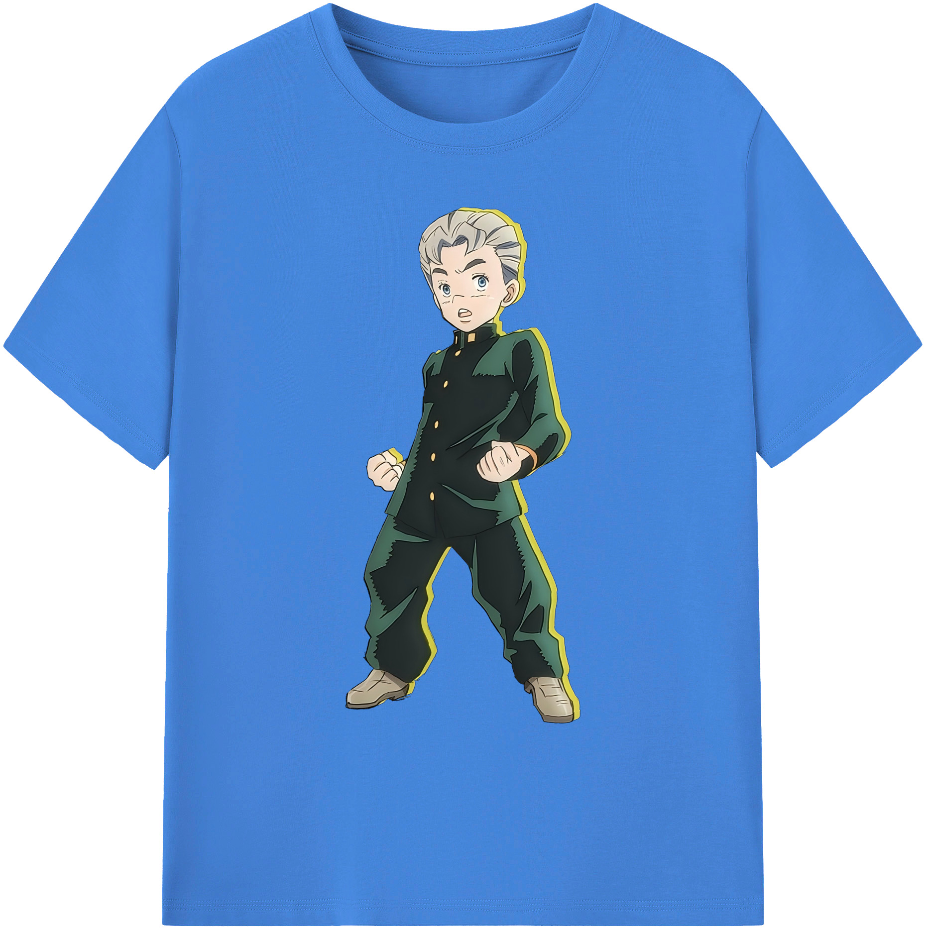 （画像用） ジョジョの奇妙な冒険 広瀨康一 JoJo's Bizarre Adventure Hirose Koichi 綿100％ メンズ半袖Tシャツ｜肌触りやわらか＆通気性