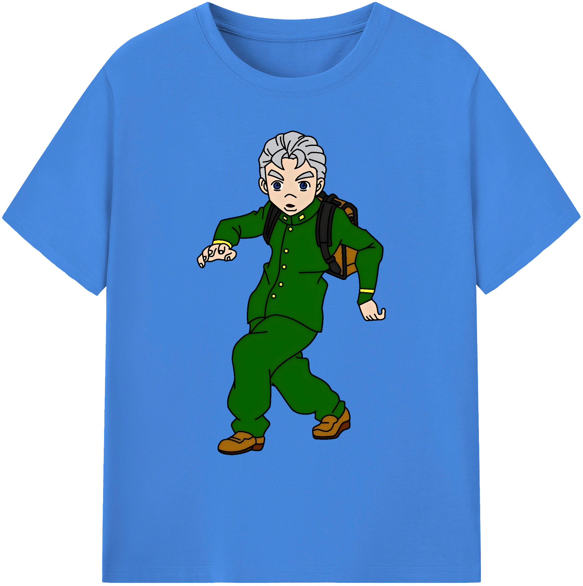 （画像用） ジョジョの奇妙な冒険 広瀨康一 JoJo's Bizarre Adventure Hirose Koichi 綿100％ メンズ半袖Tシャツ｜肌触りやわらか＆通気性
