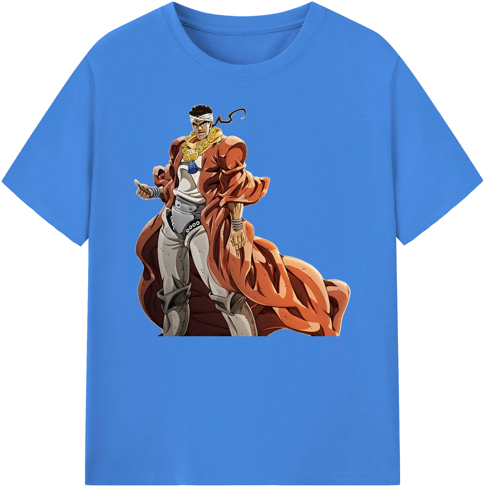 （画像用） ジョジョの奇妙な冒険 ムハンマド?アブドゥル JoJo's Bizarre Adventure Muhammad Avdol 綿100％ メンズ半袖Tシャツ｜肌触りやわらか＆通気性