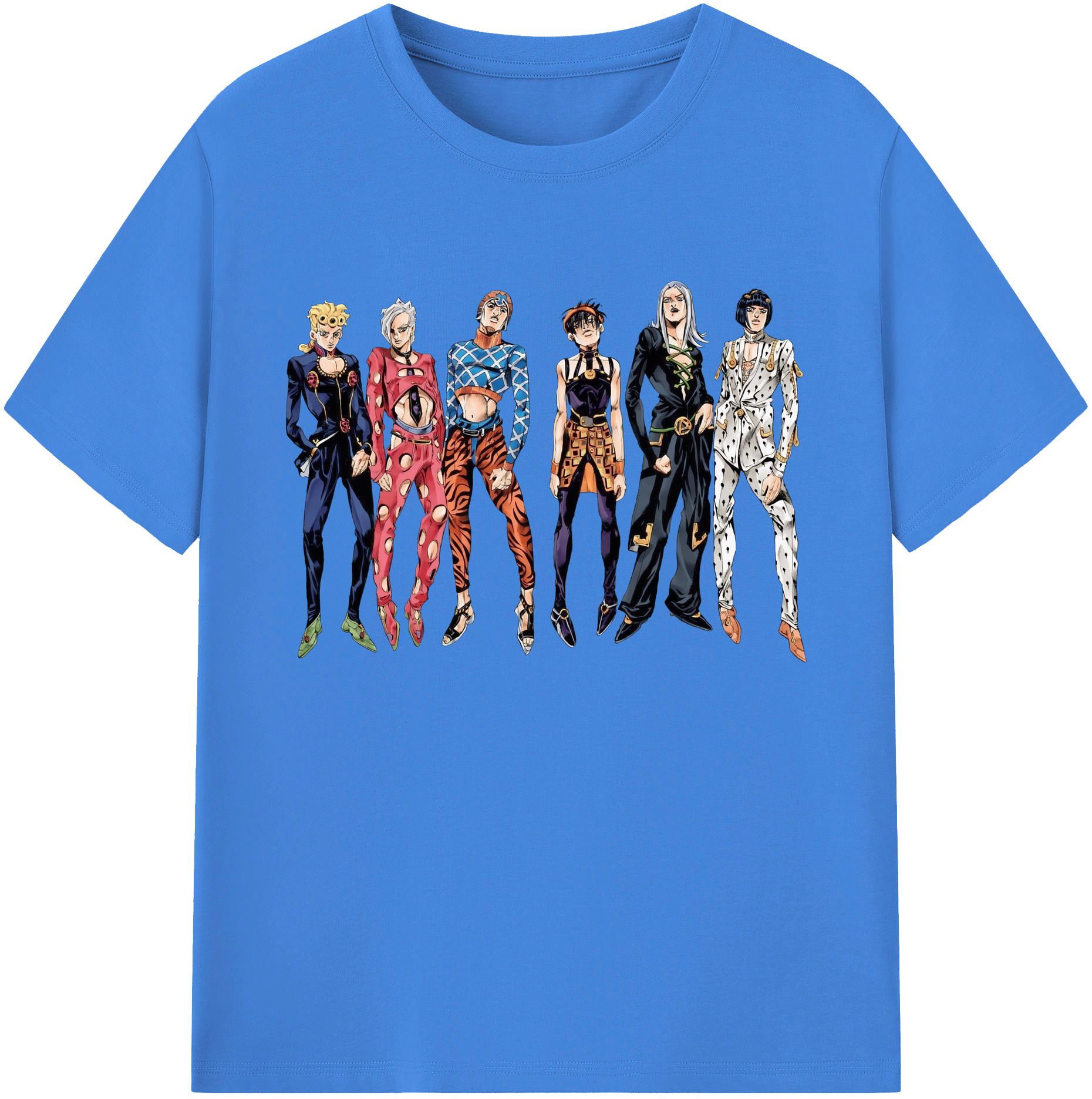 （画像用） ジョジョの奇妙な冒険 JoJo's Bizarre Adventure 綿100％ メンズ半袖Tシャツ｜肌触りやわらか＆通気性