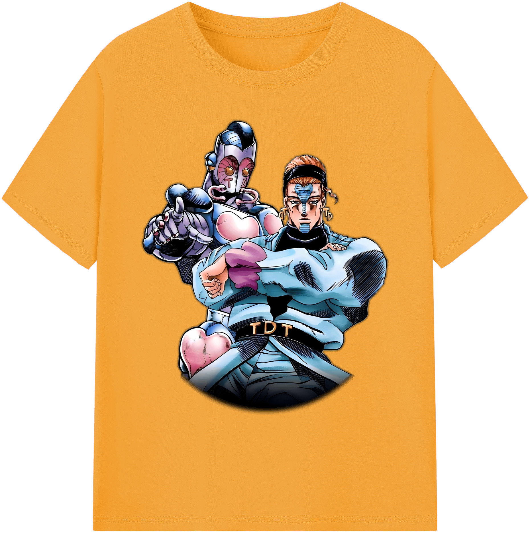 （画像用） ジョジョの奇妙な冒険 ひがしかた じょうすけ JoJo's Bizarre Adventure Higashikata Josuke 綿100％ メンズ半袖Tシャツ｜肌触りやわらか＆通気性