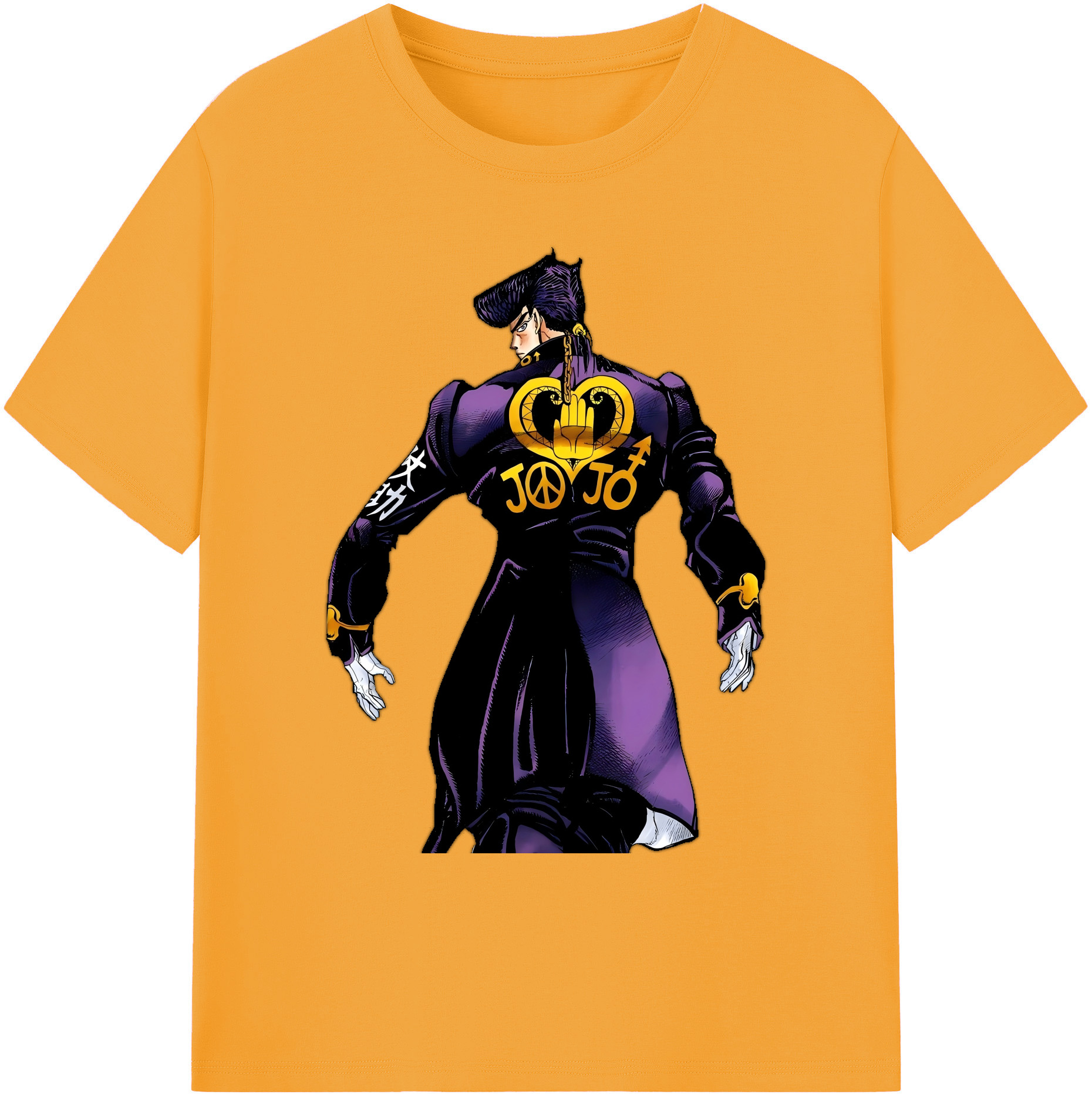 （画像用） ジョジョの奇妙な冒険 ひがしかた じょうすけ JoJo's Bizarre Adventure Higashikata Josuke 綿100％ メンズ半袖Tシャツ｜肌触りやわらか＆通気性