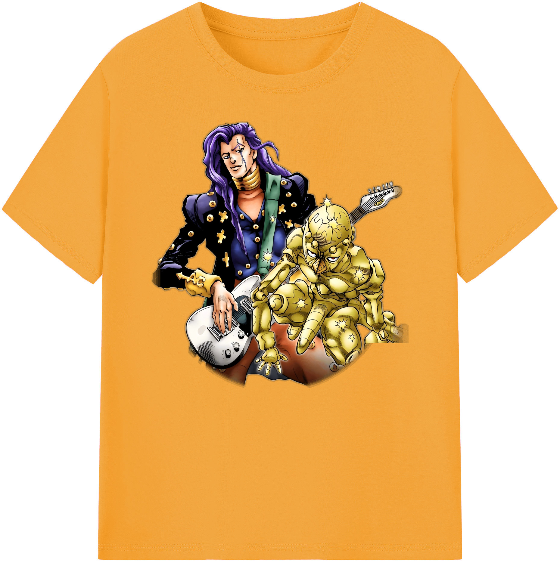 （画像用） ジョジョの奇妙な冒険 おといし あきら JoJo's Bizarre Adventure Akira Otoishi 綿100％ メンズ半袖Tシャツ｜肌触りやわらか＆通気性