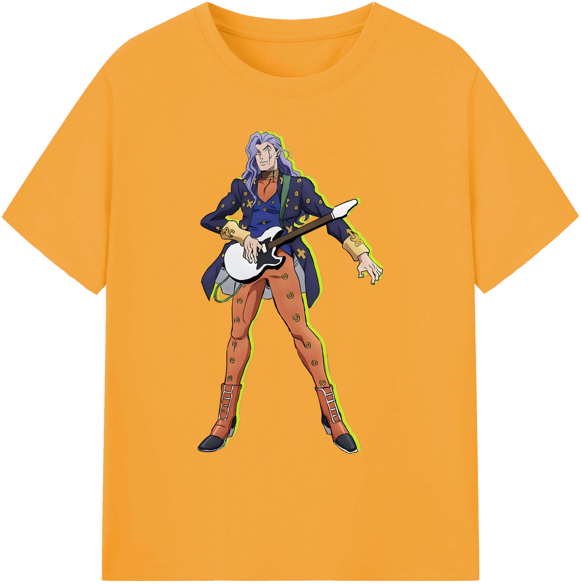 （画像用） ジョジョの奇妙な冒険 おといし あきら JoJo's Bizarre Adventure Akira Otoishi 綿100％ メンズ半袖Tシャツ｜肌触りやわらか＆通気性