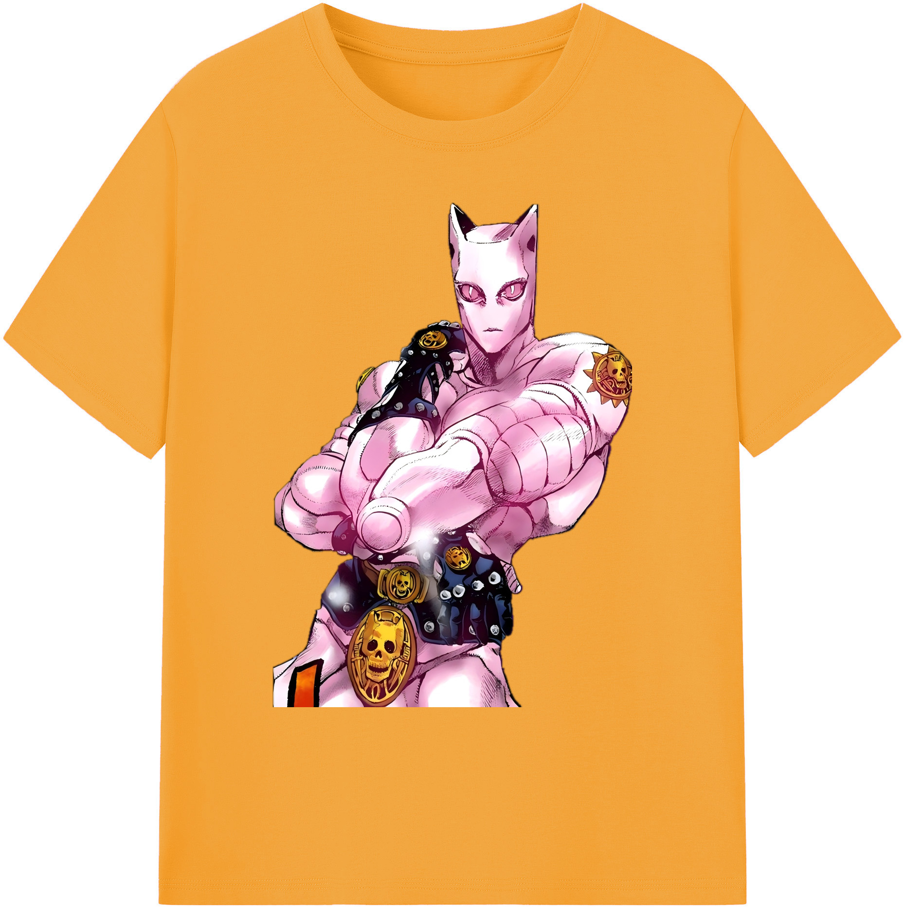 （画像用） ジョジョの奇妙な冒険 きら よしかげ JoJo's Bizarre Adventure Kira Yoshikage 綿100％ メンズ半袖Tシャツ｜肌触りやわらか＆通気性