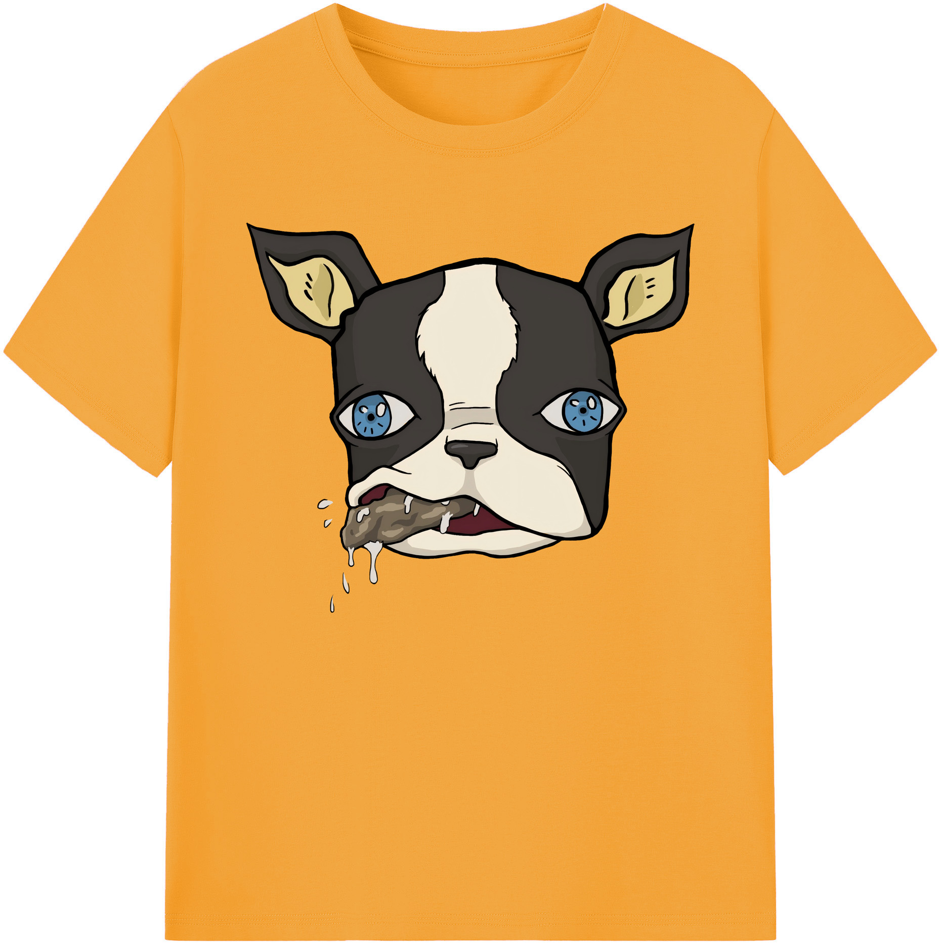 （画像用） ジョジョの奇妙な冒険 イギー JoJo's Bizarre Adventure Iggy 綿100％ メンズ半袖Tシャツ｜肌触りやわらか＆通気性