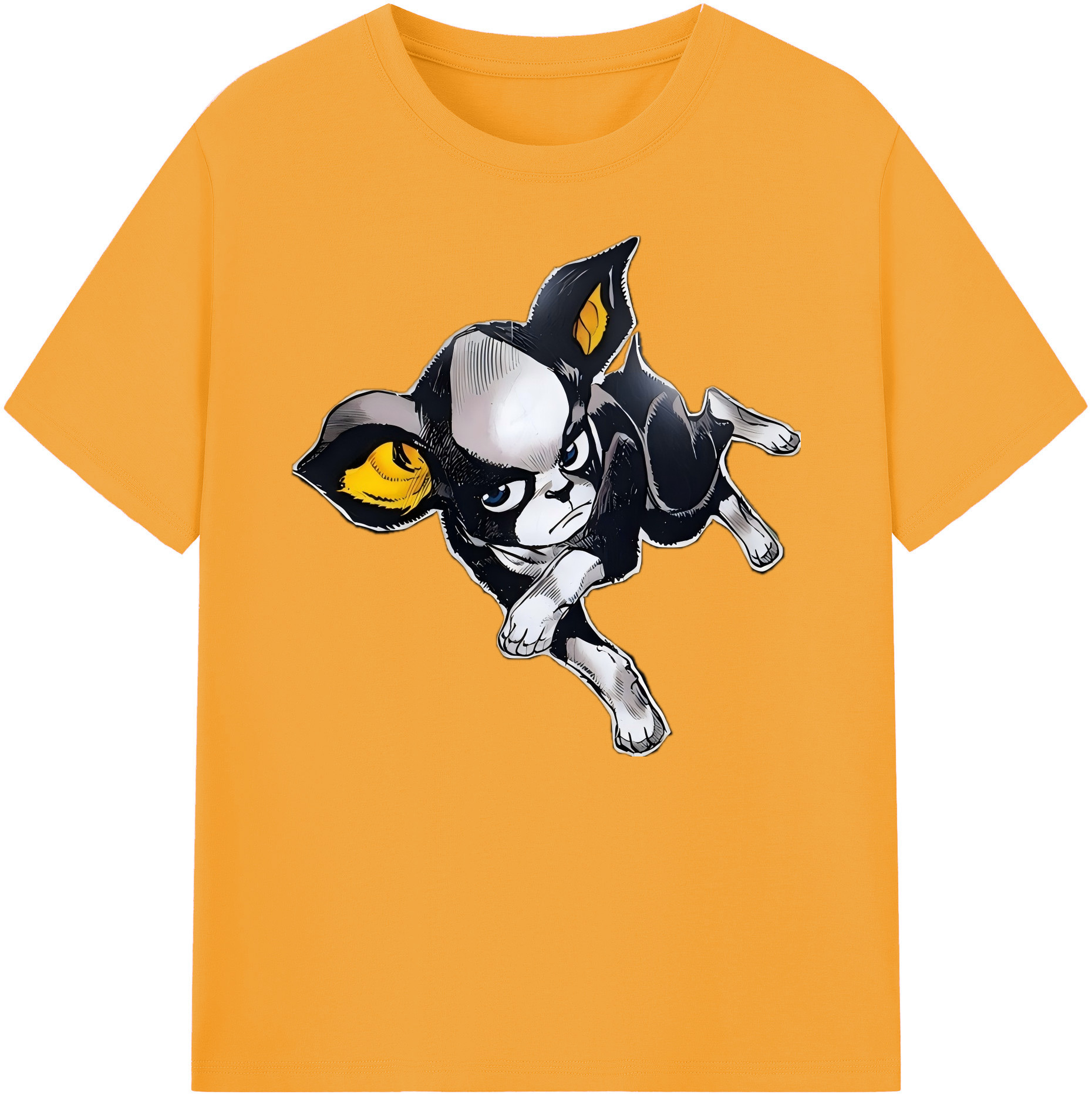 （画像用） ジョジョの奇妙な冒険 イギー JoJo's Bizarre Adventure Iggy 綿100％ メンズ半袖Tシャツ｜肌触りやわらか＆通気性