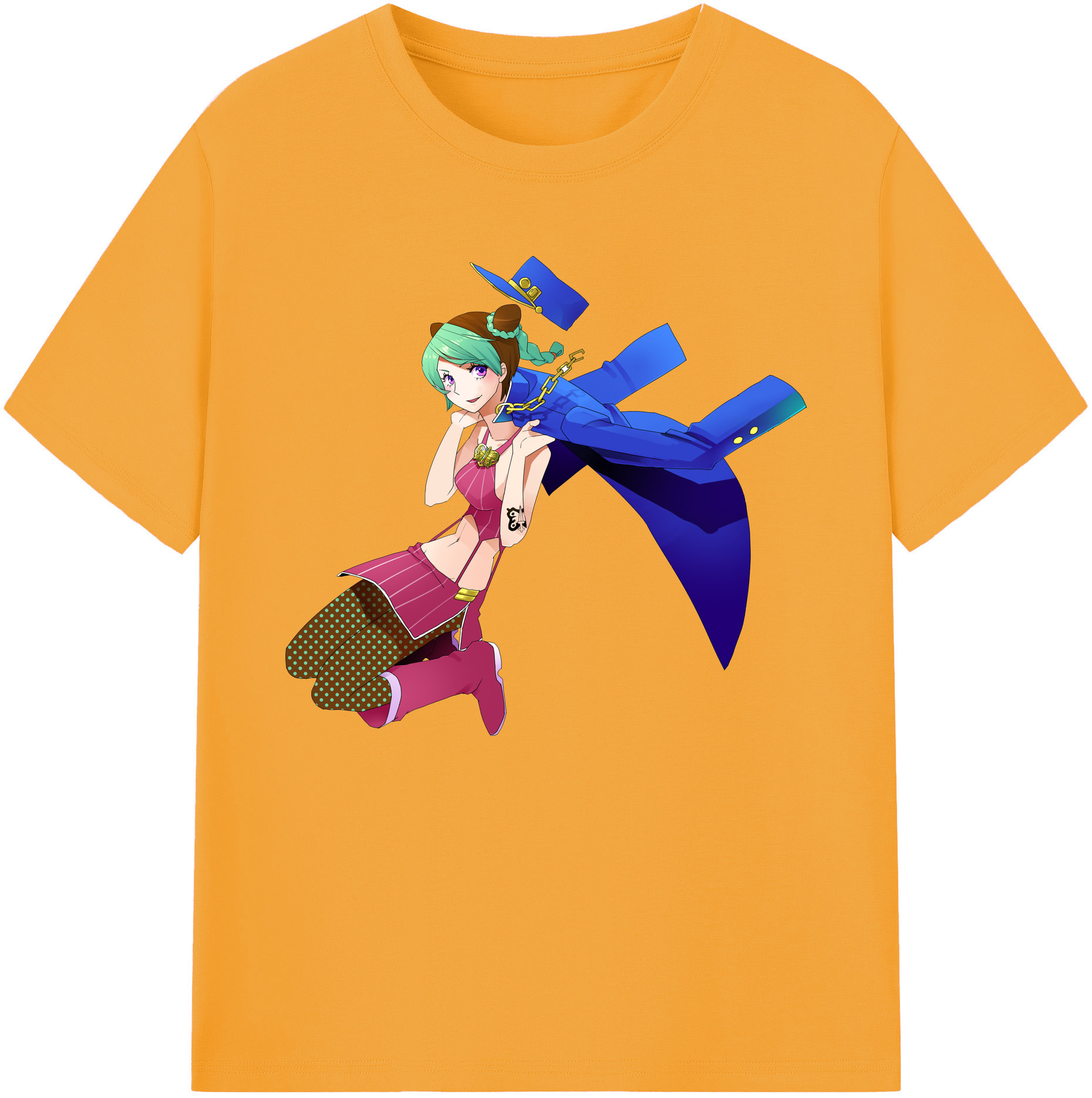 （画像用） "ジョジョの奇妙な冒険 くうじょう ジョリーン JoJo's Bizarre Adventure Jolyne Cujoh " 綿100％ メンズ半袖Tシャツ｜肌触りやわらか＆通気性