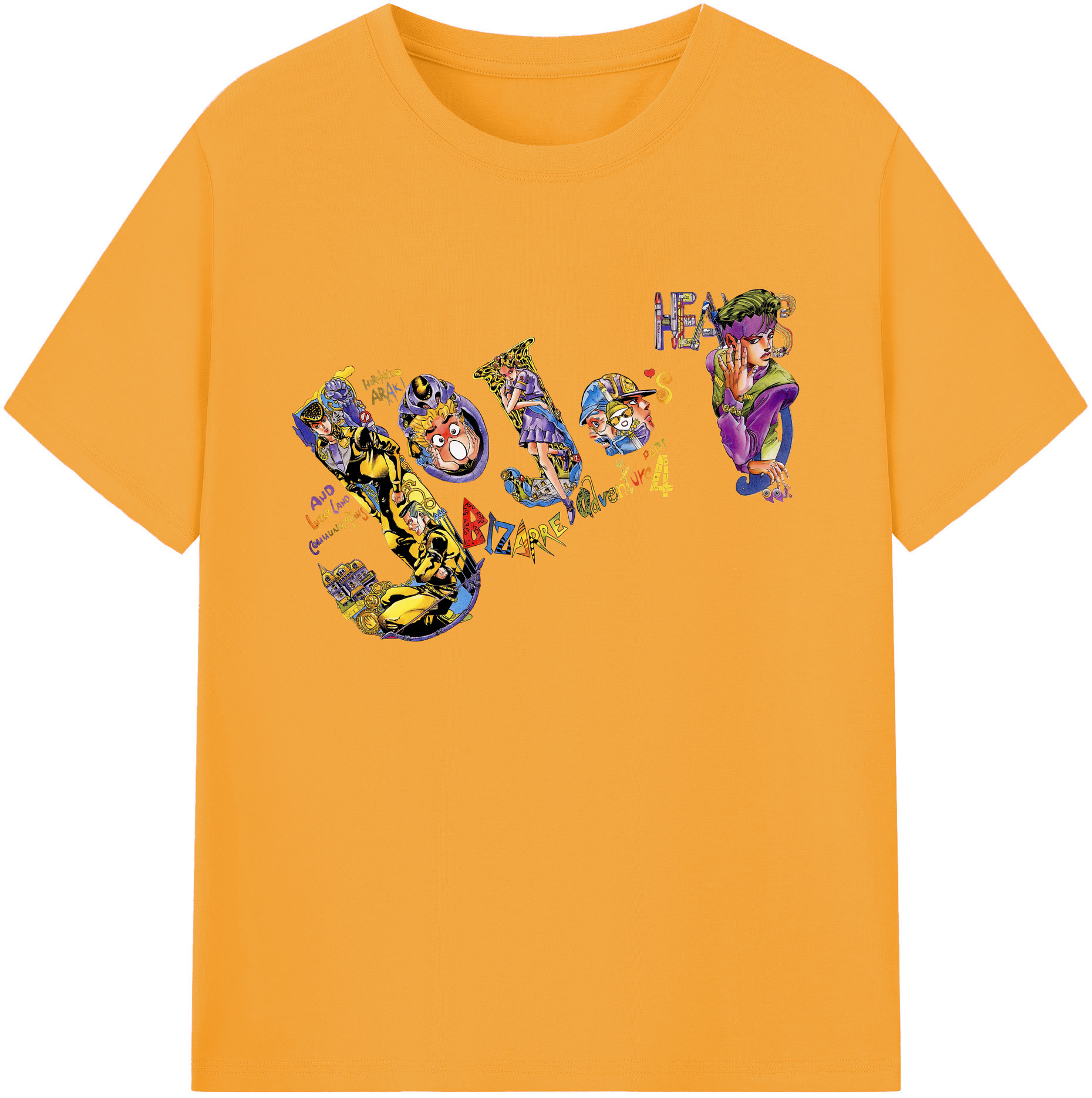 （画像用） ジョジョの奇妙な冒険 JoJo's Bizarre Adventure 綿100％ メンズ半袖Tシャツ｜肌触りやわらか＆通気性