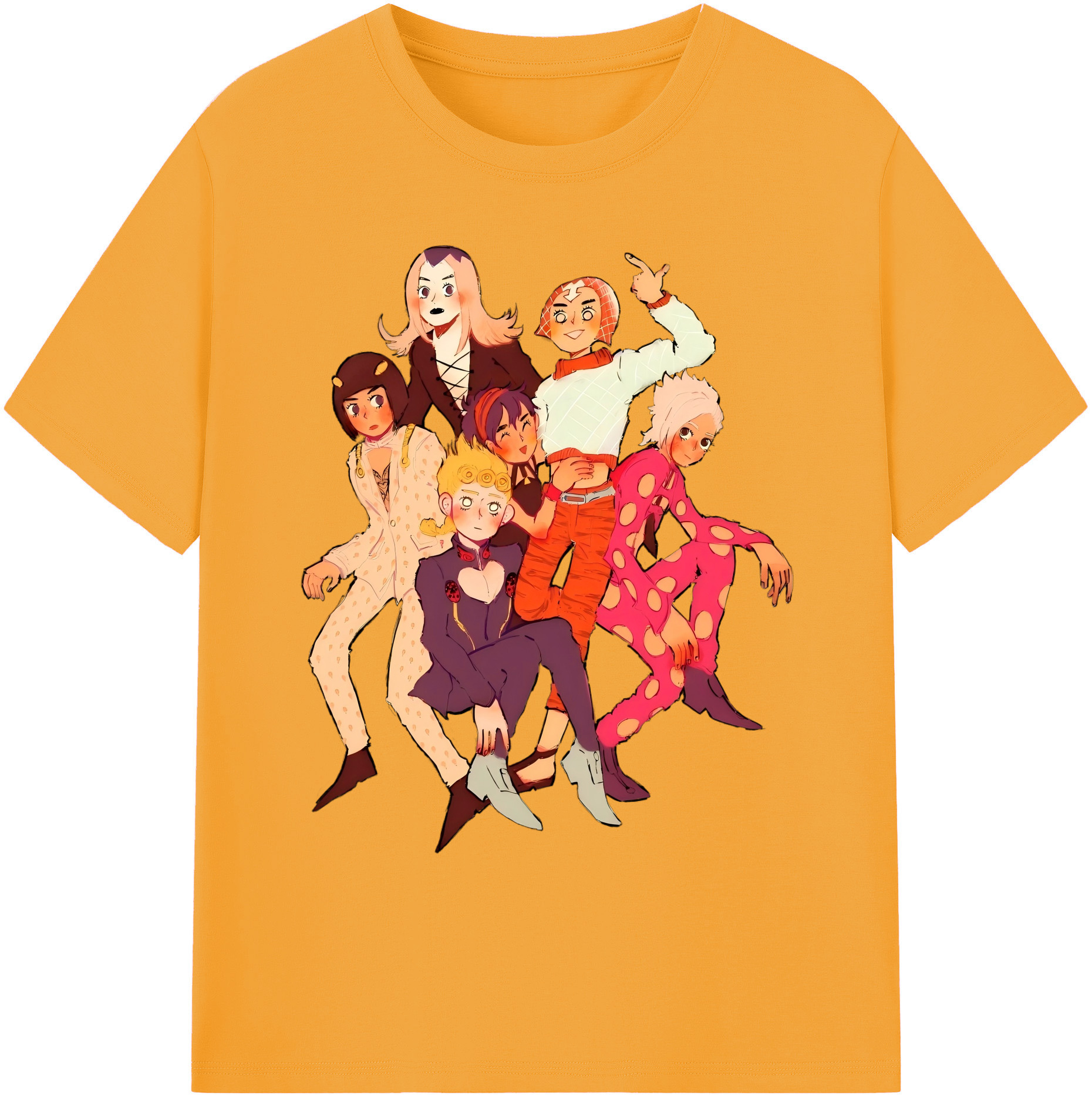 （画像用） ジョジョの奇妙な冒険 JoJo's Bizarre Adventure 綿100％ メンズ半袖Tシャツ｜肌触りやわらか＆通気性