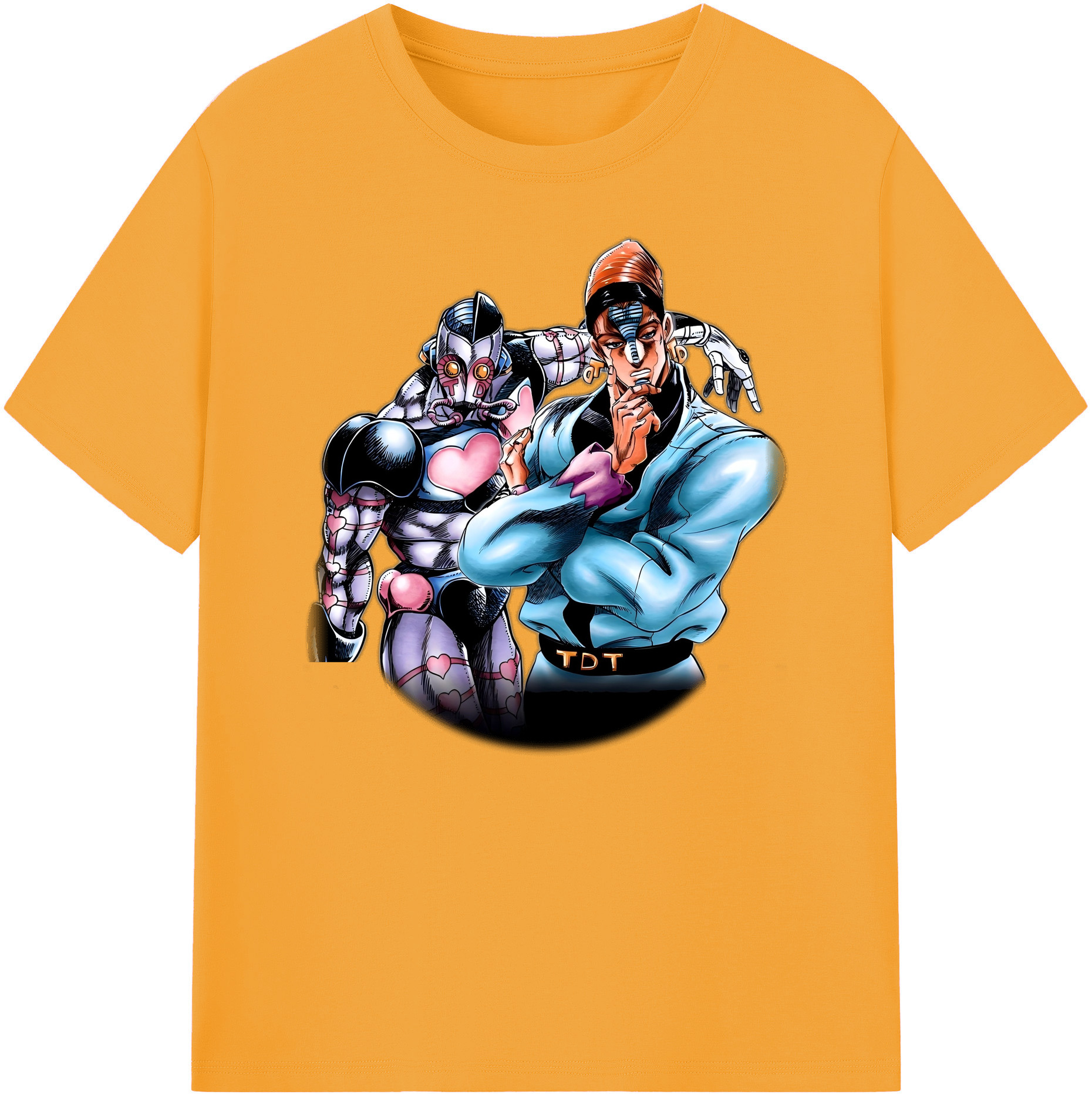 （画像用） ジョジョの奇妙な冒険 ひがしかた じょうすけ JoJo's Bizarre Adventure Higashikata Josuke 綿100％ メンズ半袖Tシャツ｜肌触りやわらか＆通気性
