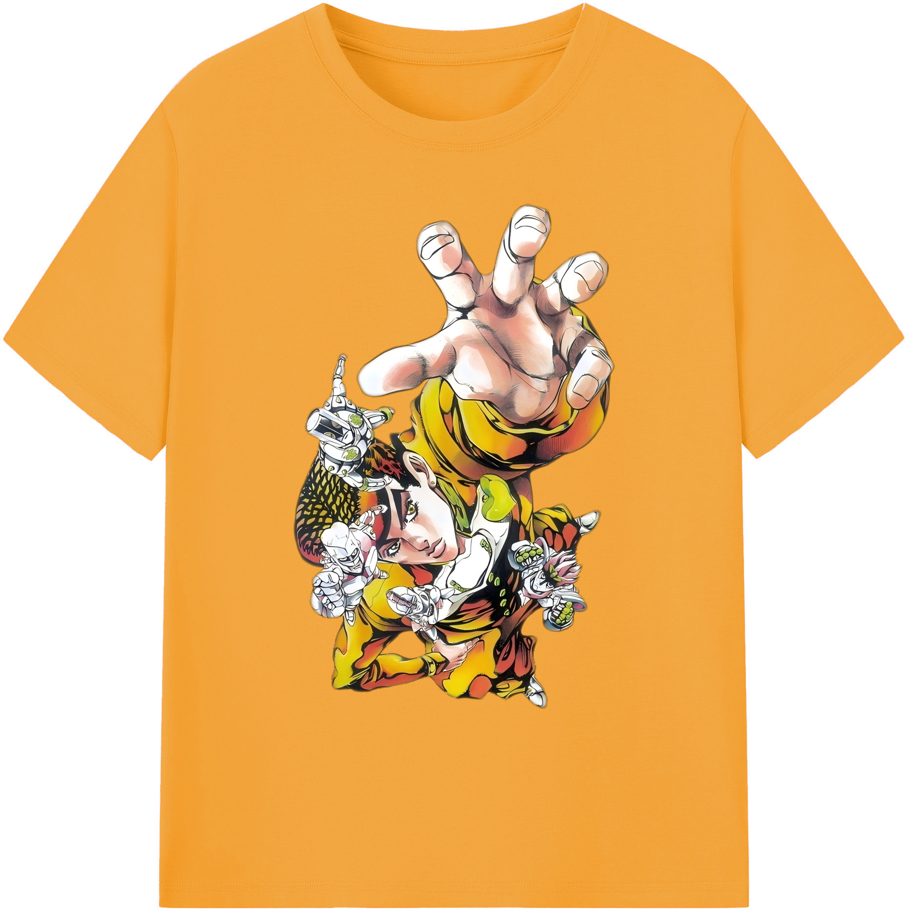 （画像用） ジョジョの奇妙な冒険 ひがしかた じょうすけ JoJo's Bizarre Adventure Higashikata Josuke 綿100％ メンズ半袖Tシャツ｜肌触りやわらか＆通気性