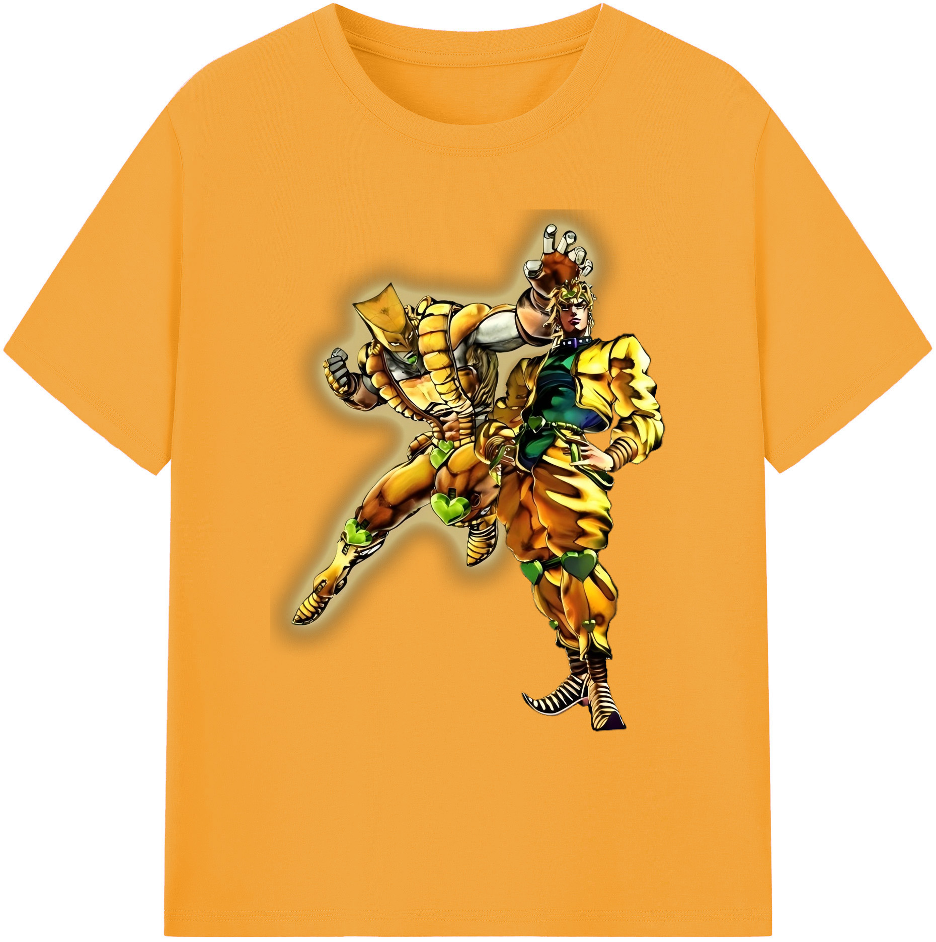 （画像用） ジョジョの奇妙な冒険 ディオ?ブランドー JoJo's Bizarre Adventure Dio Brando 綿100％ メンズ半袖Tシャツ｜肌触りやわらか＆通気性