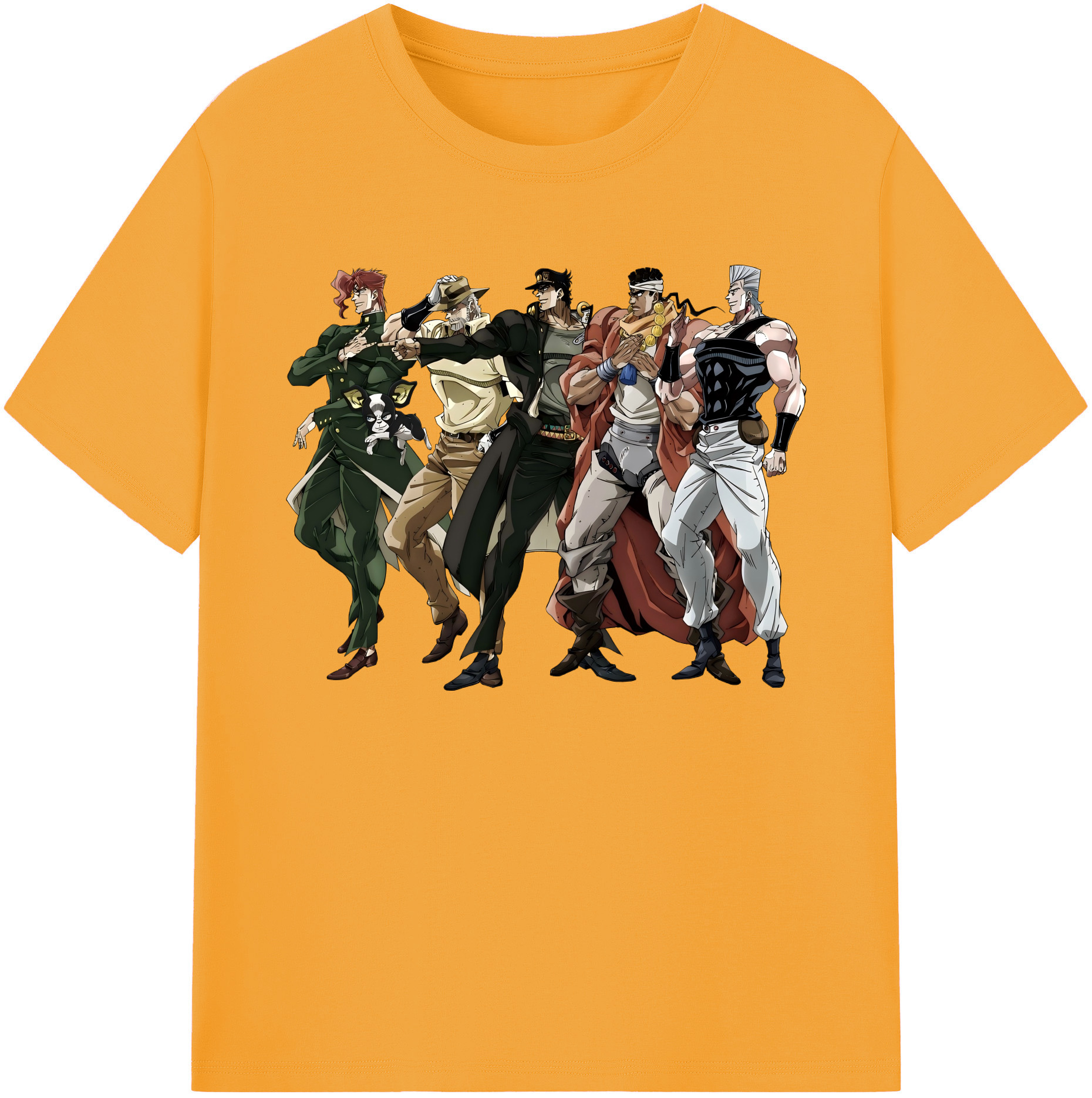 （画像用） ジョジョの奇妙な冒険 JoJo's Bizarre Adventure 綿100％ メンズ半袖Tシャツ｜肌触りやわらか＆通気性